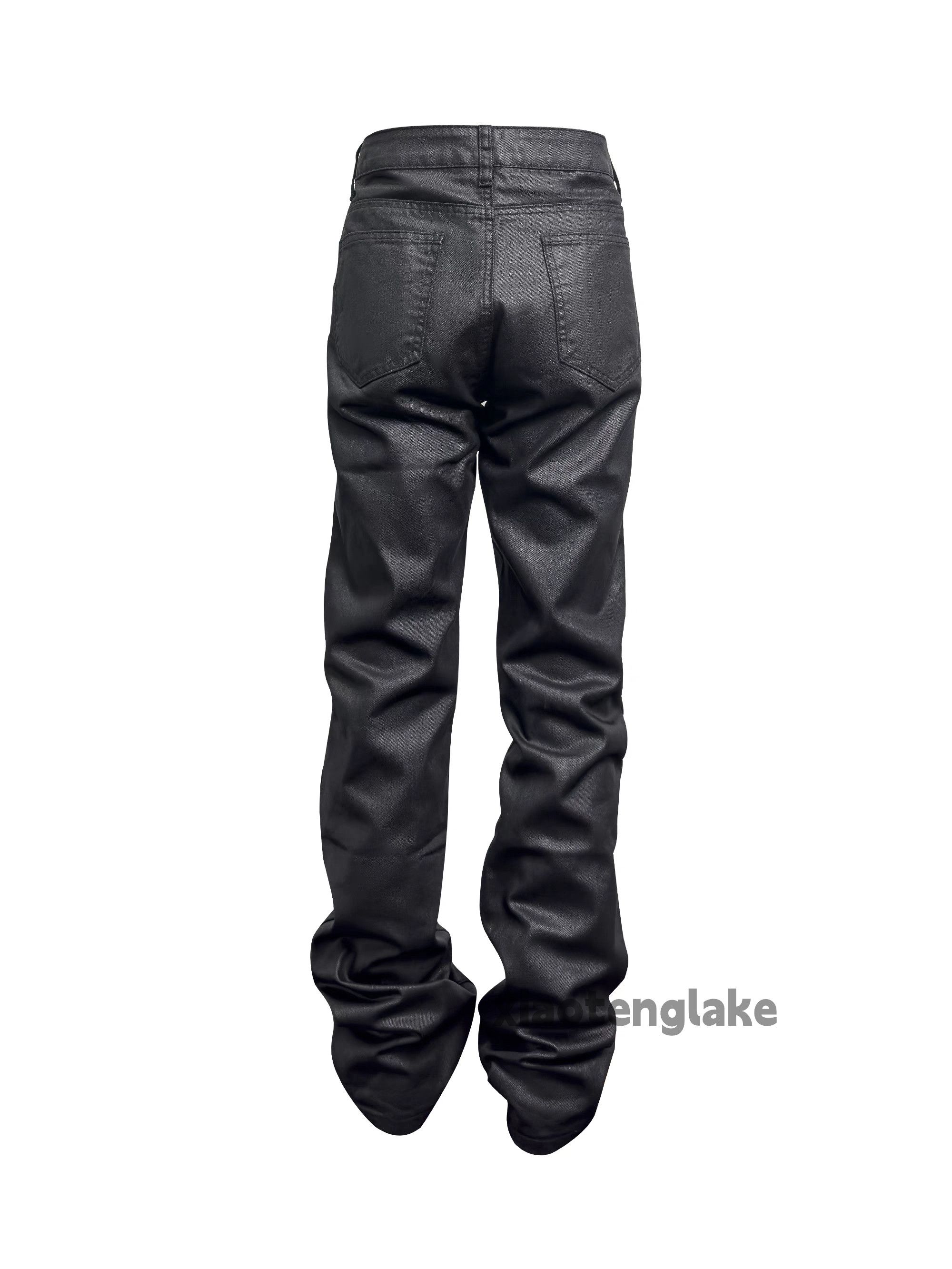 Designer × Jean × Vintage Wax punk grunge stack loose bike rider work jeans Size US 36 / EU 52 - 3 Thumbnail