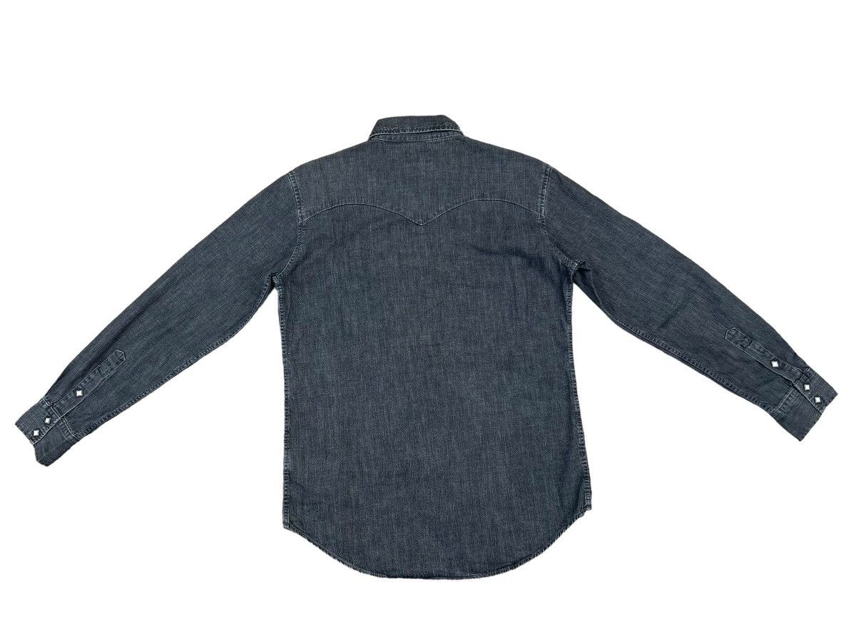 Vintage Vintage Acoustic Japan Faded Black Denim Western Shirt Size US M / EU 48-50 / 2 - 2 Thumbnail