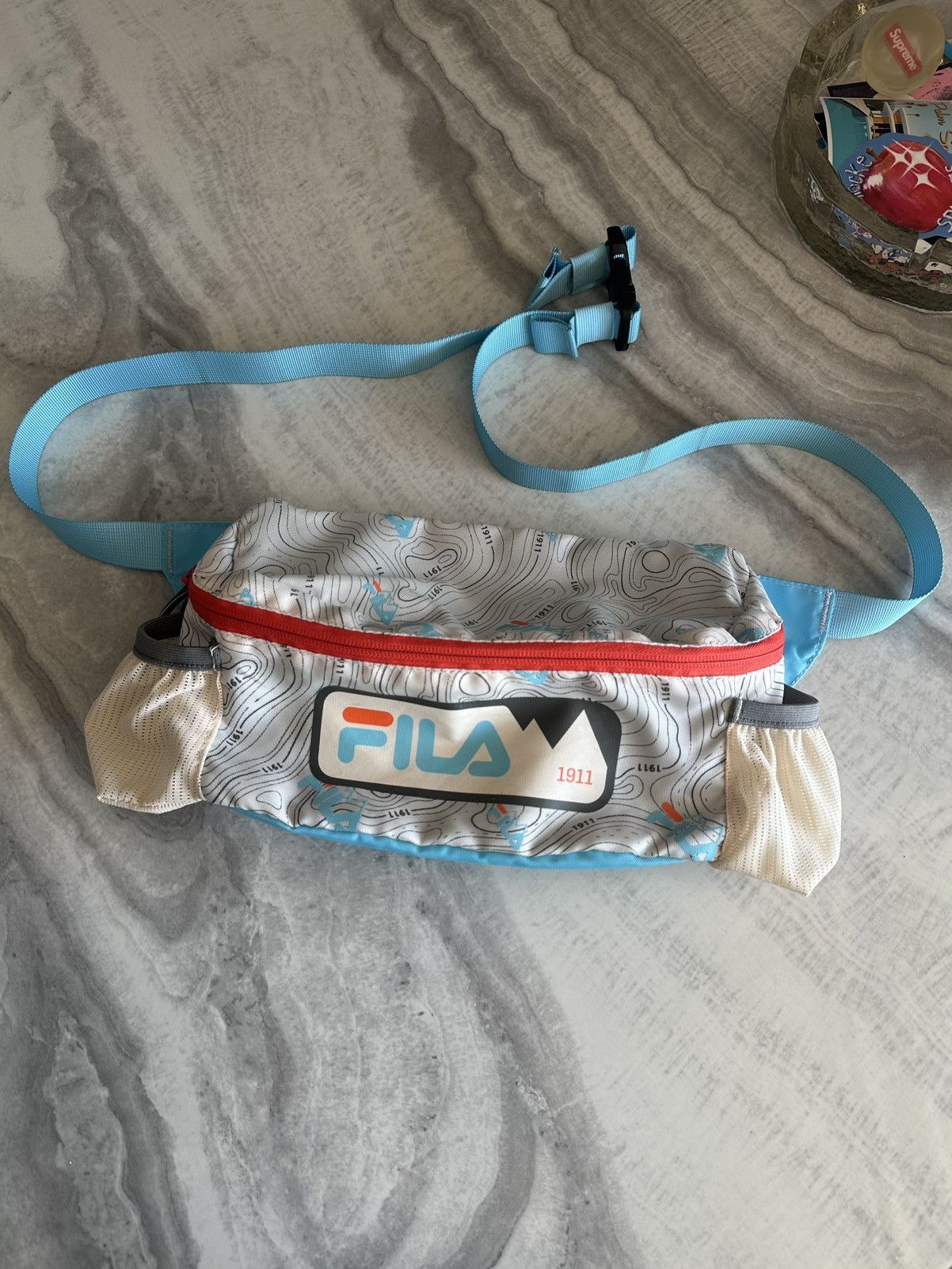 Fila FILA Trail Topographical Design Fanny Pack Size ONE SIZE - 1 Thumbnail
