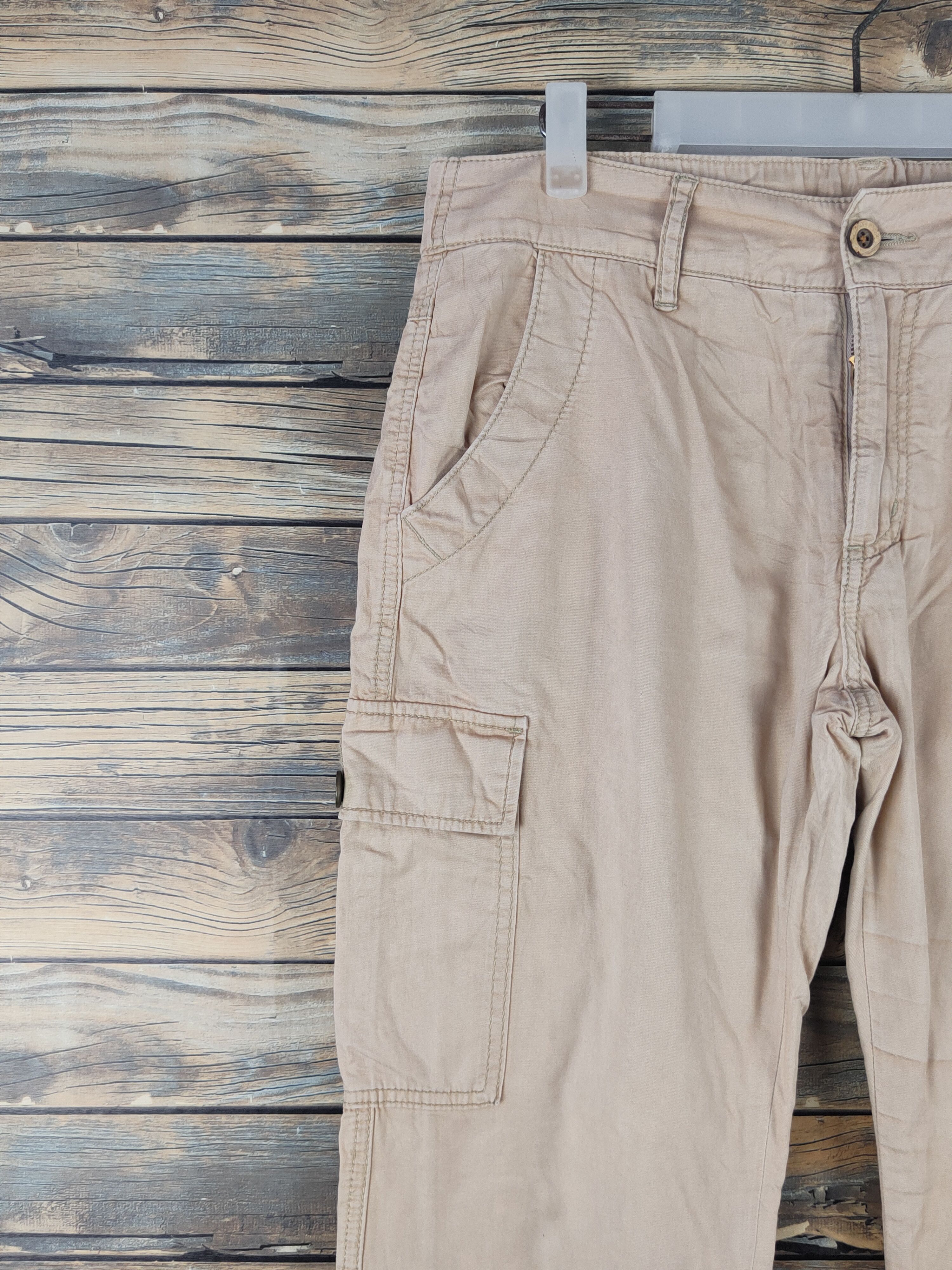 Japanese Brand DL Life Goes On Beige Multipocket Tactical Cargo Pants #1500 Size US 30 / EU 46 - 3 Thumbnail