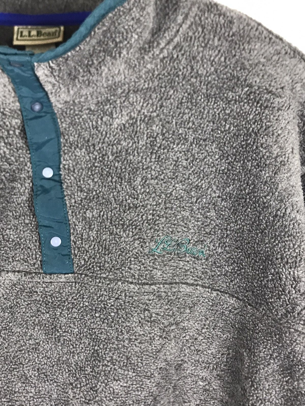 L.L. Bean × Vintage ⚡️Vintage LL.Bean Pullover Fleece Sweatshirt Size US L / EU 52-54 / 3 - 6 Thumbnail