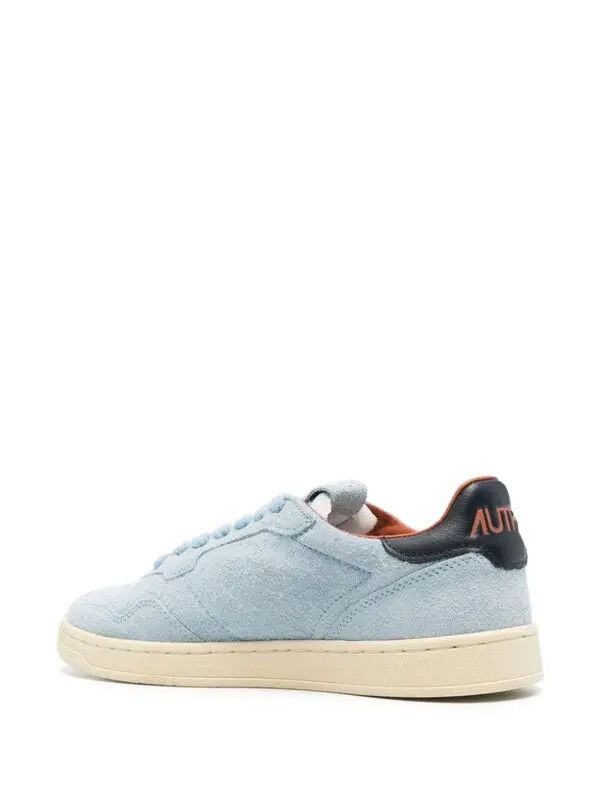 AUTRY o1y0725 Leather Low-Top Sneakers in Sky Blue/Black Size US 7 / IT 37 - 3 Thumbnail