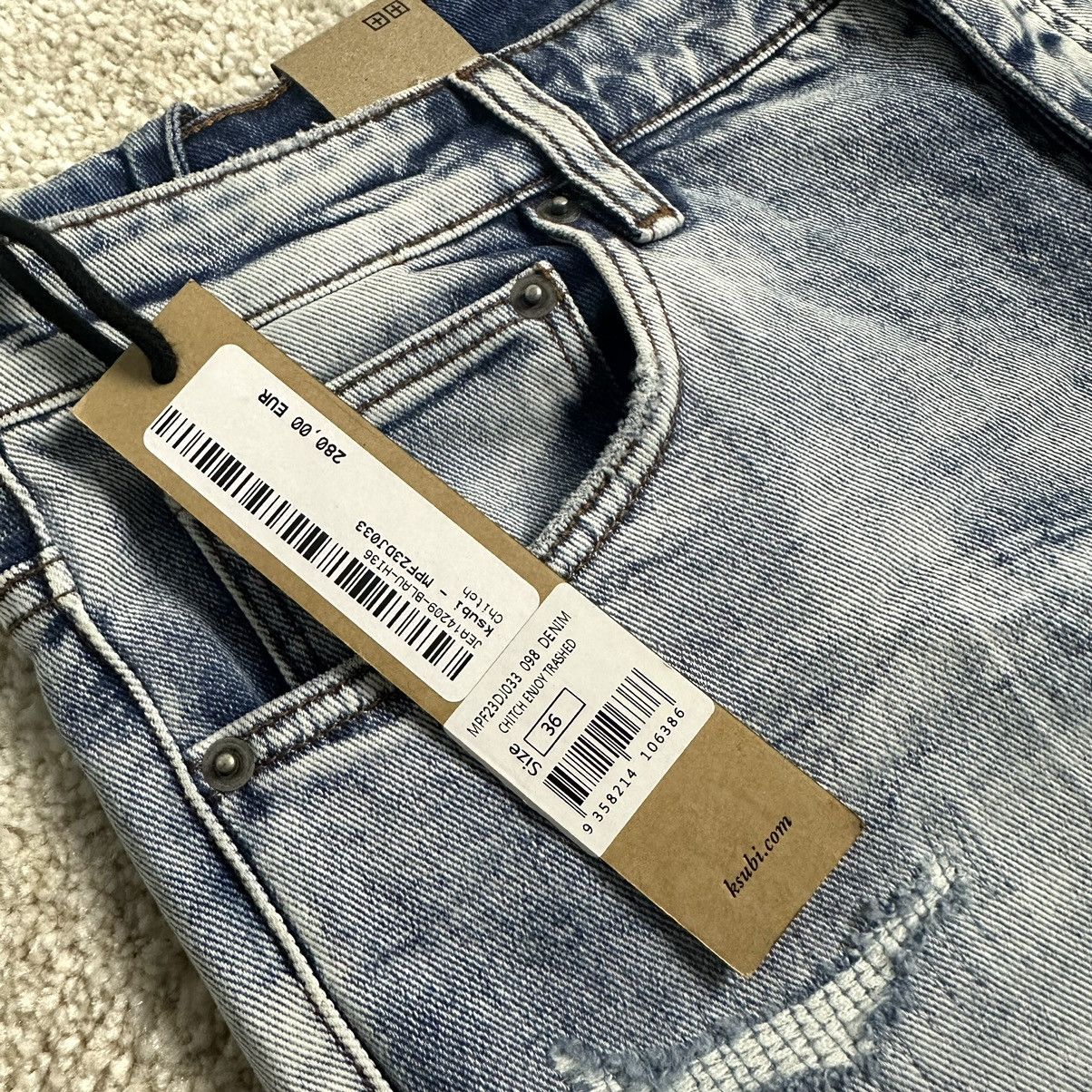 Japanese Brand × Ksubi Ksubi Jeans Chitch Enjoy Trashed size L-XL / 36 NEW with tag Size US 36 / EU 52 - 8 Thumbnail