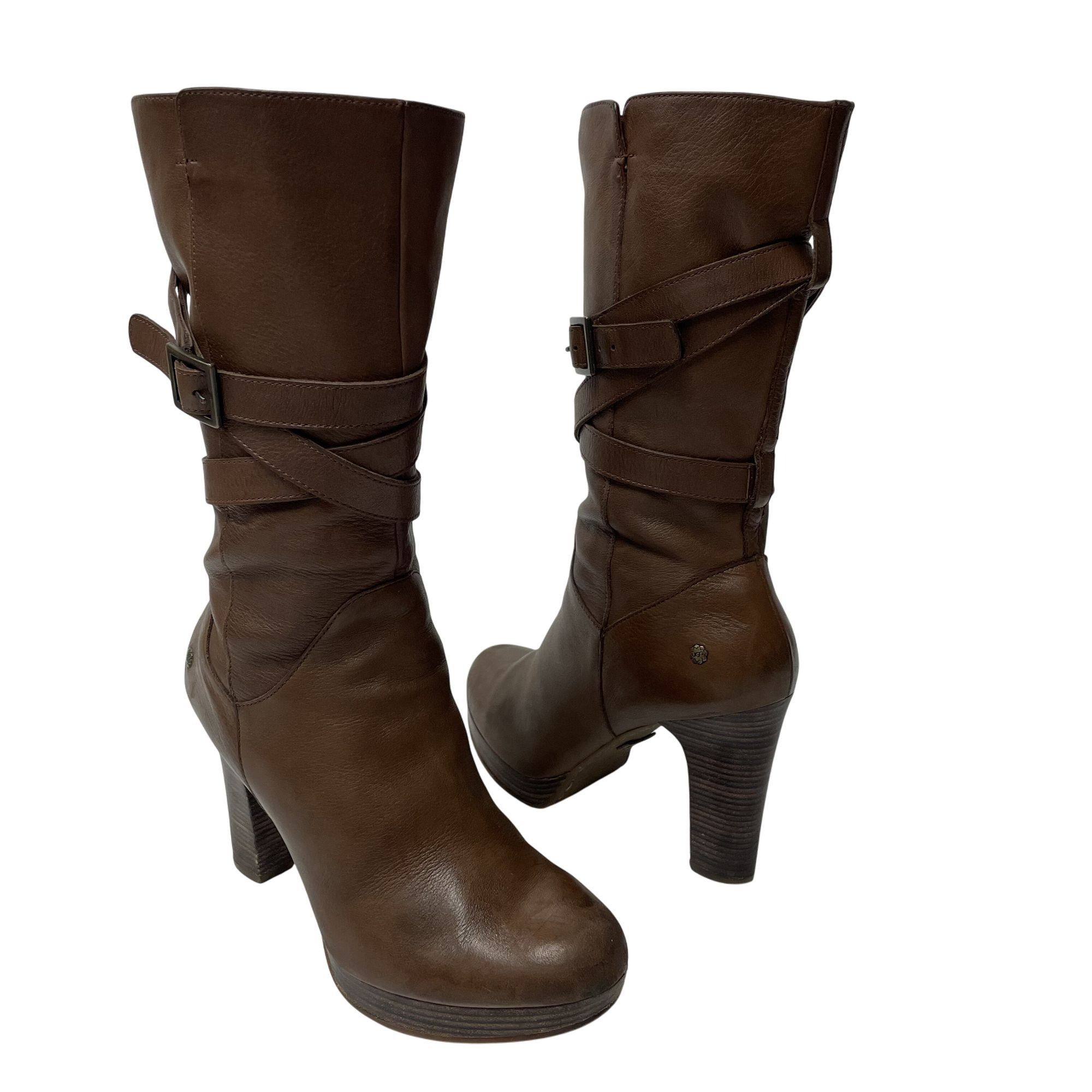 Ugg UGG 1004150 Jardin Leather PLATFORM High Heel Boots Size US 10 / IT 40 - 2 Thumbnail