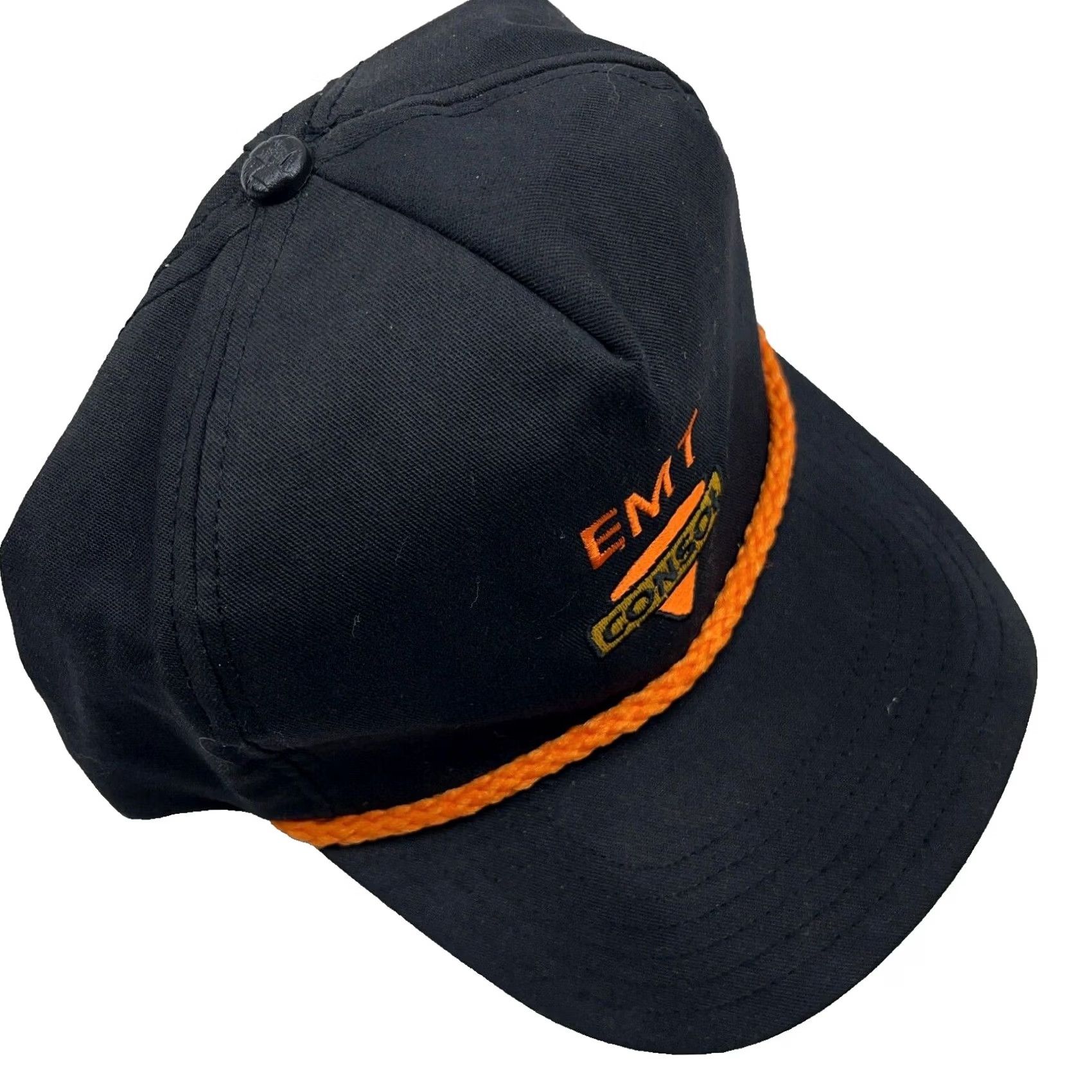 Coal VINTAGE Consol Coal Mining Trucker Hat Cap Snapback 80s USA Rope Black Orange Men Size ONE SIZE - 2 Thumbnail