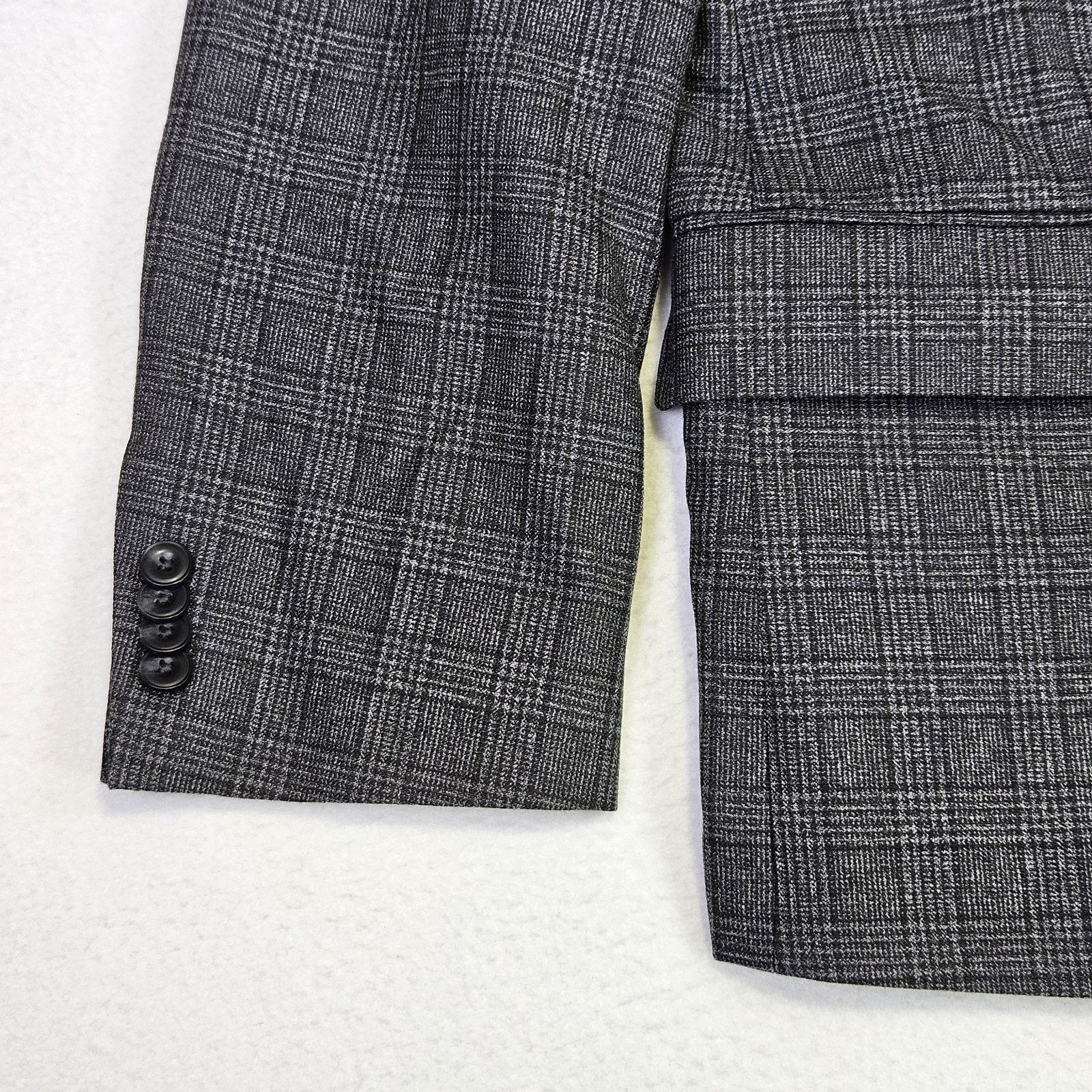 Michael Kors Michael Kors Glen Plaid Sport Coat Blazer Gray Interview Size 42S - 4 Thumbnail