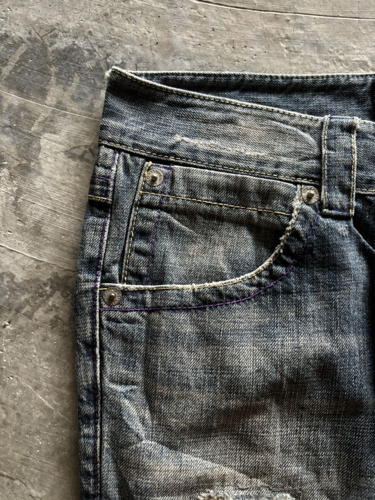 If Six Was Nine VANQUISH flare distressed patchwork rusty mudmax japanese Size US 29 - 9 Thumbnail