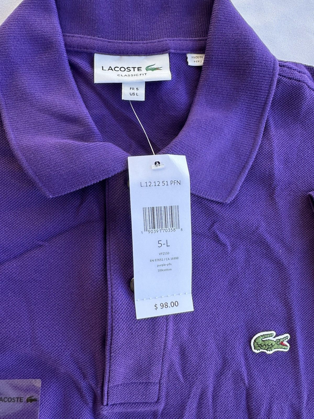Lacoste Lacoste Polo Size US L / EU 52-54 / 3 - 2 Thumbnail