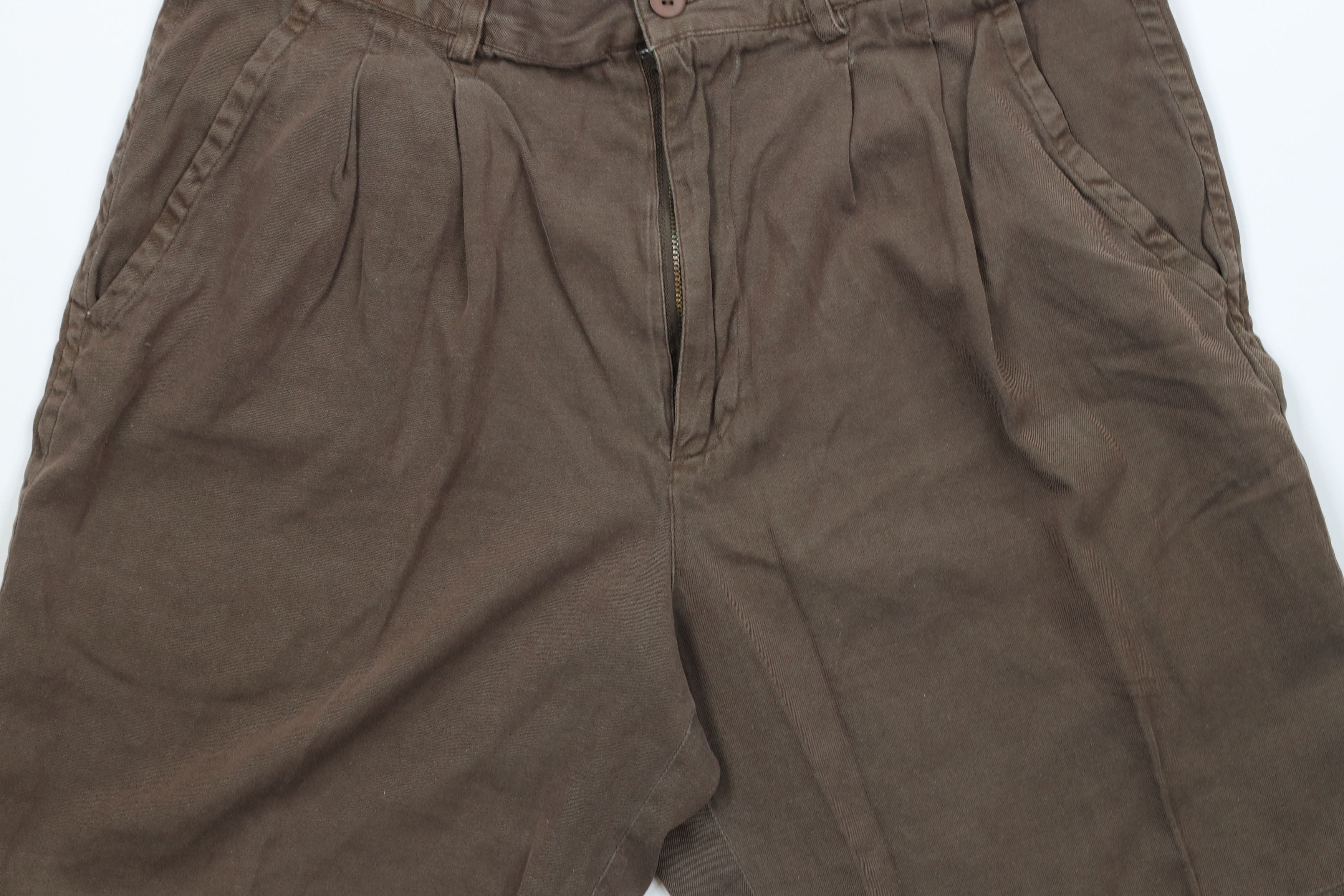 Vintage Vintage 90s Streetwear Above Knee Silk Chino Shorts Brown Size US 30 / EU 46 - 3 Thumbnail