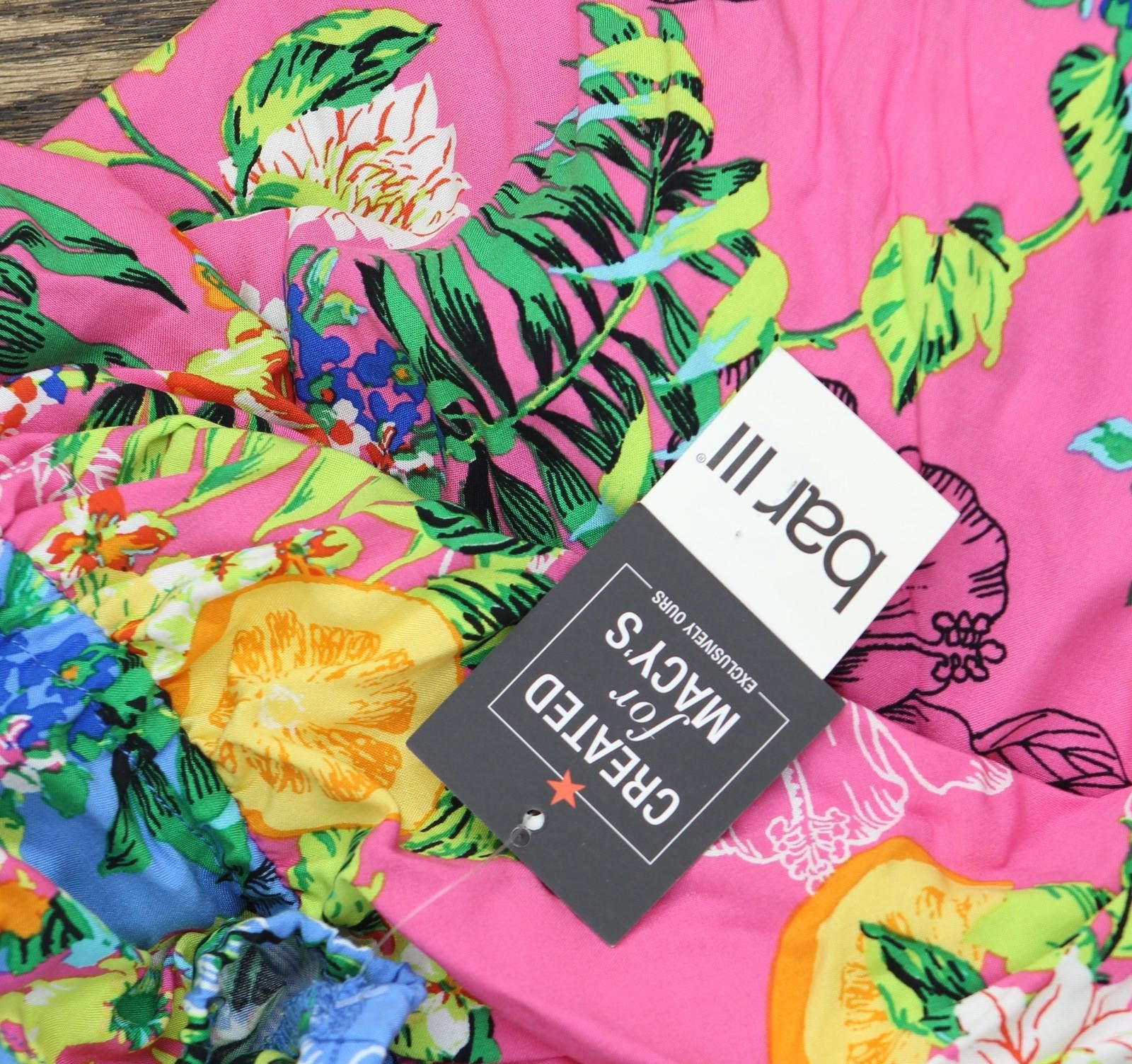 Bar III Nwt Bar Iii Ruffle Cover Up Dress Mbsz24834 Multi Blue Xs Size ONE SIZE - 3 Thumbnail