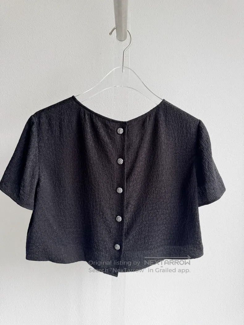 Chanel Chanel Full logo dark pattern bow short sleeves Size XXS / US 00 / IT 34 - 3 Thumbnail