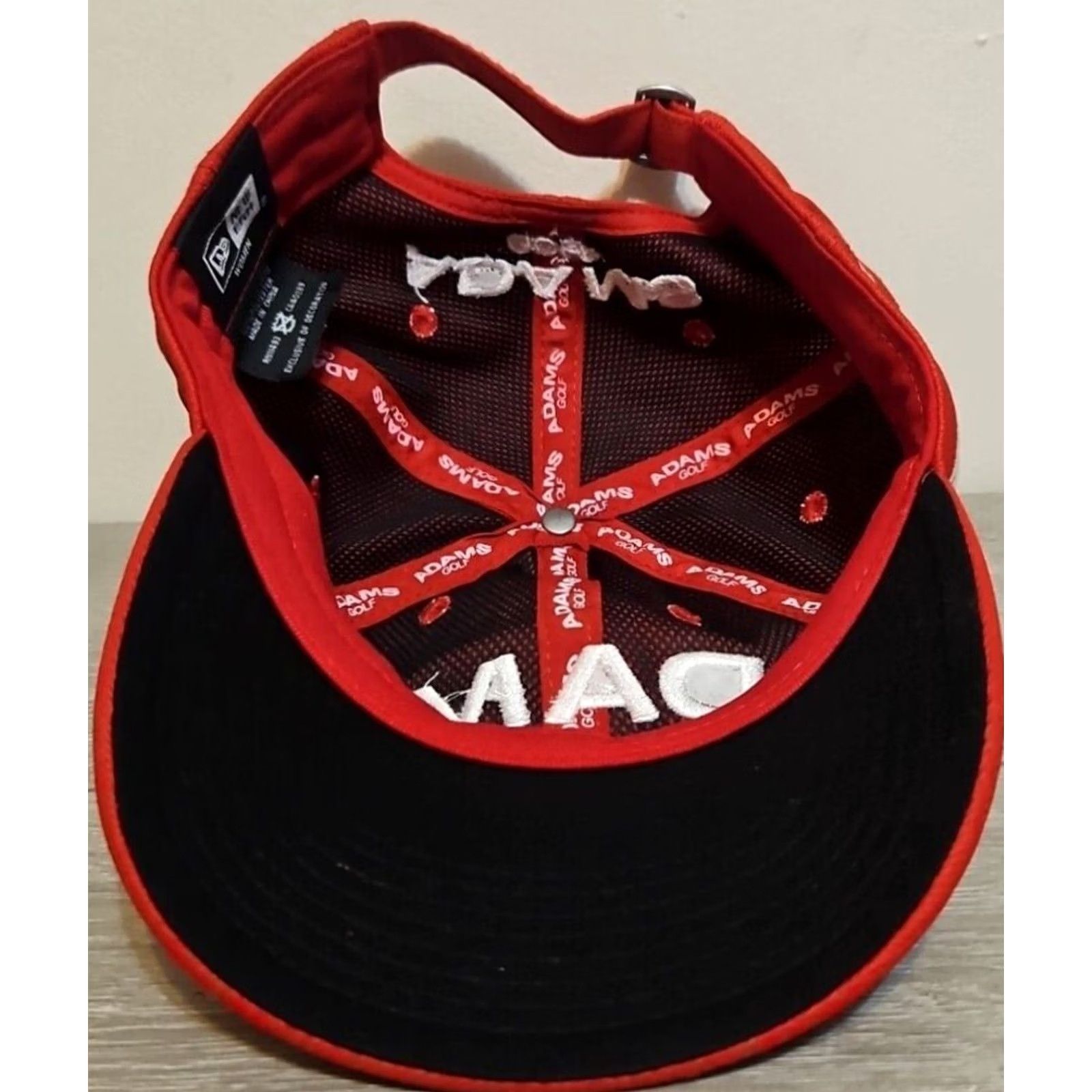 New Era New Era Adams Golf Hat Womens Red Baseball Cap Sports Club Course Logo Size ONE SIZE - 5 Thumbnail