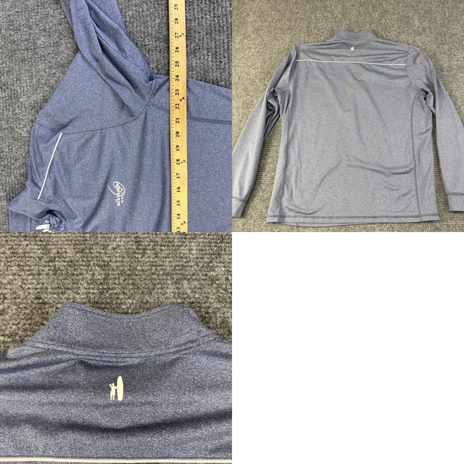 johnnie-O johnnie-O Golf Pullover Mens XL Blue Performance Quarter Zip Size US XL / EU 56 / 4 - 8 Thumbnail