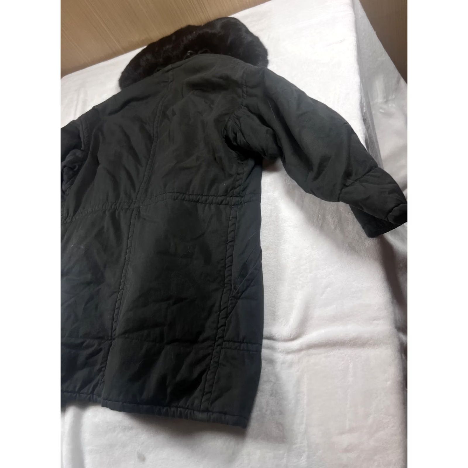 Vintage VINTAGE Isabel Marant Etoile Coat Womens 1 Black Fur Trim Hooded Canvas Parka Insulated Size XS / US 0-2 / IT 36-38 - 4 Thumbnail