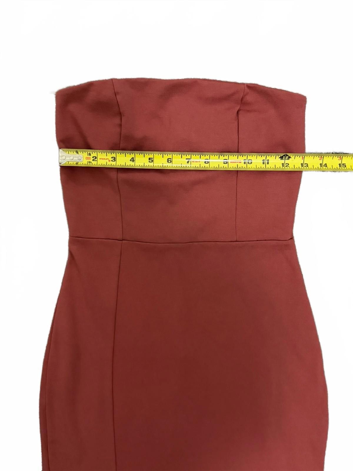 Other SOPRANO Strapless Dress with Side Slit in Indian Red (SMALL) Size S / US 4 / IT 40 - 5 Thumbnail