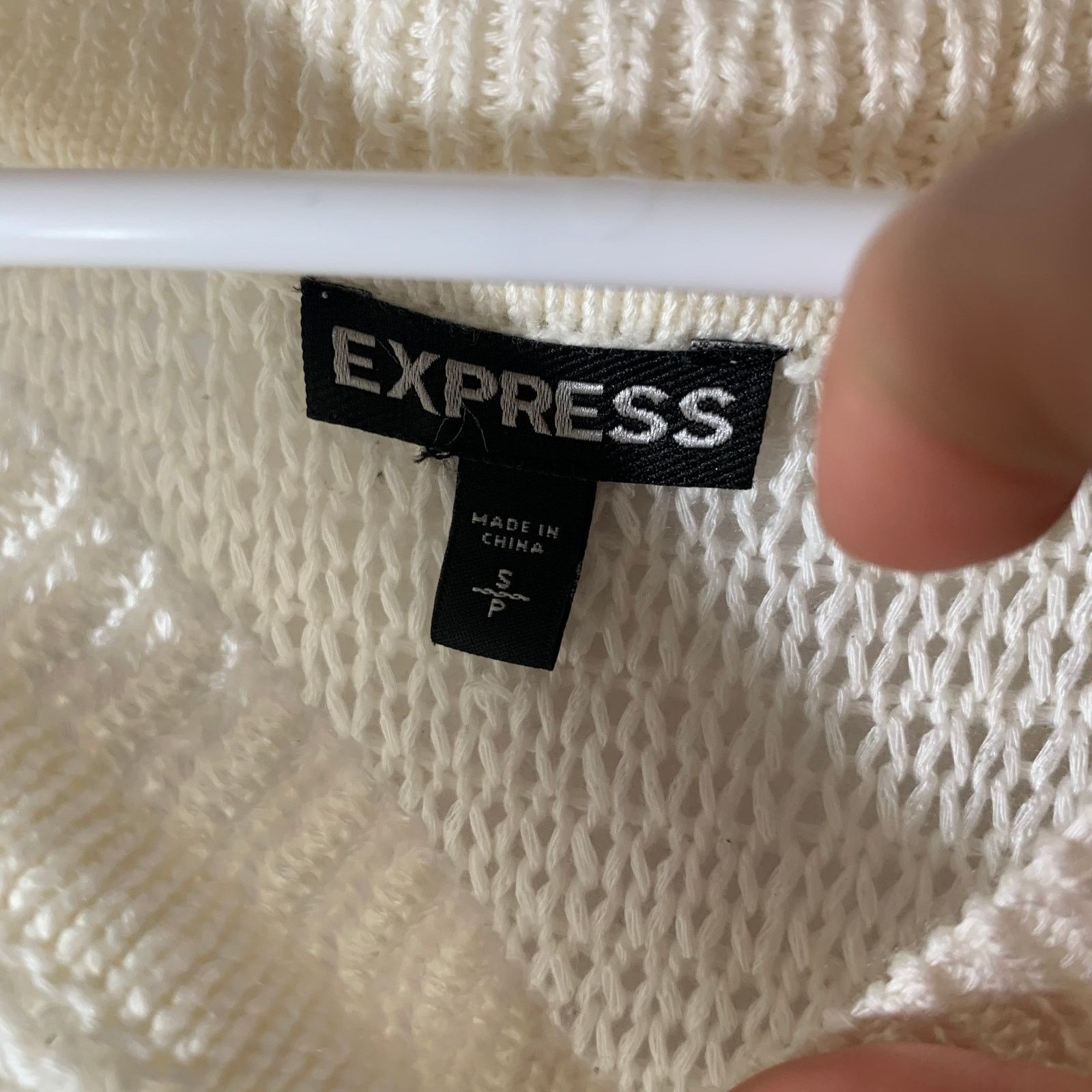 Express Express Womens Sweater Size S Bare Shoulder White Size S / US 4 / IT 40 - 3 Thumbnail