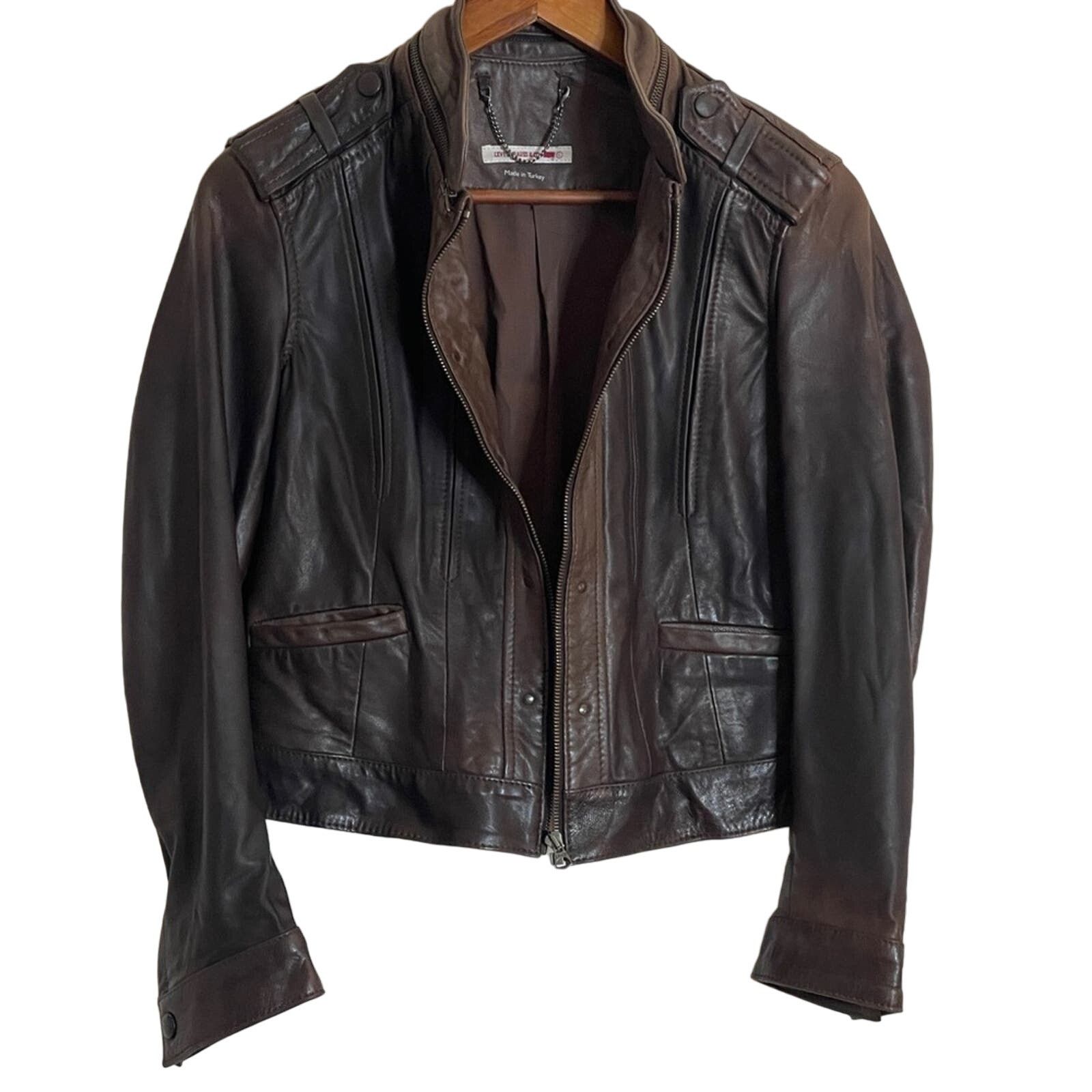Levi's Levi’s Moto Sheepskin Leather Biker Jacket Size L Size L / US 10 / IT 46 - 10 Thumbnail