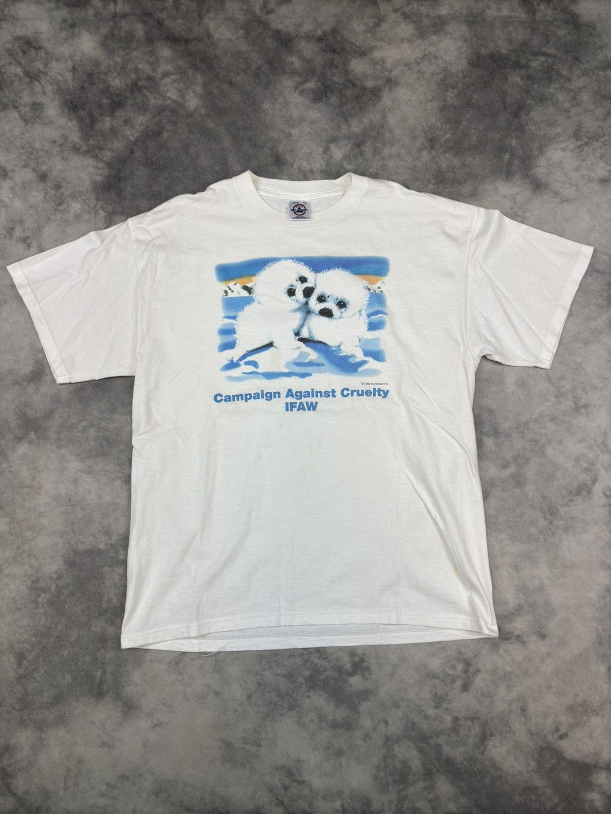 Delta × Vintage 1999 vintage Delta Morehead Campain Against Cruelty t shirt Size US L / EU 52-54 / 3 - 1 Thumbnail