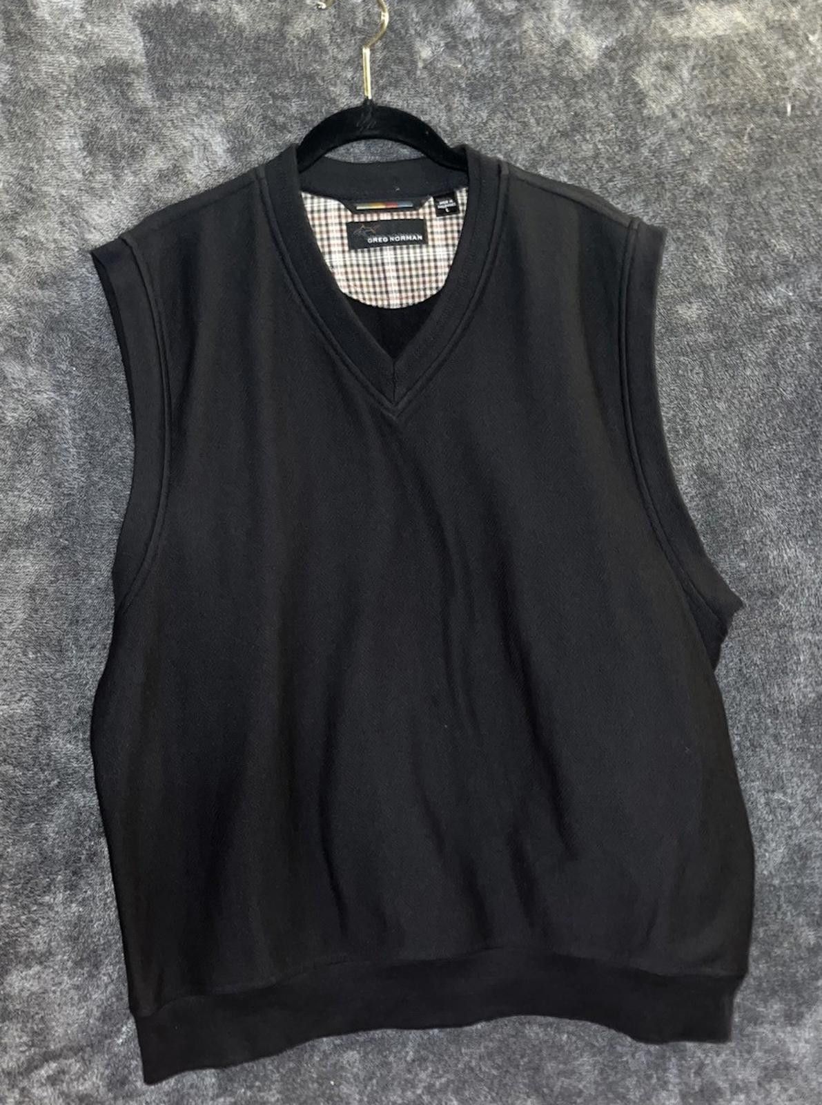 Greg Norman Greg Norman Golf Vest Mens Large Black Sleeveless Pullover Size ONE SIZE - 4 Thumbnail