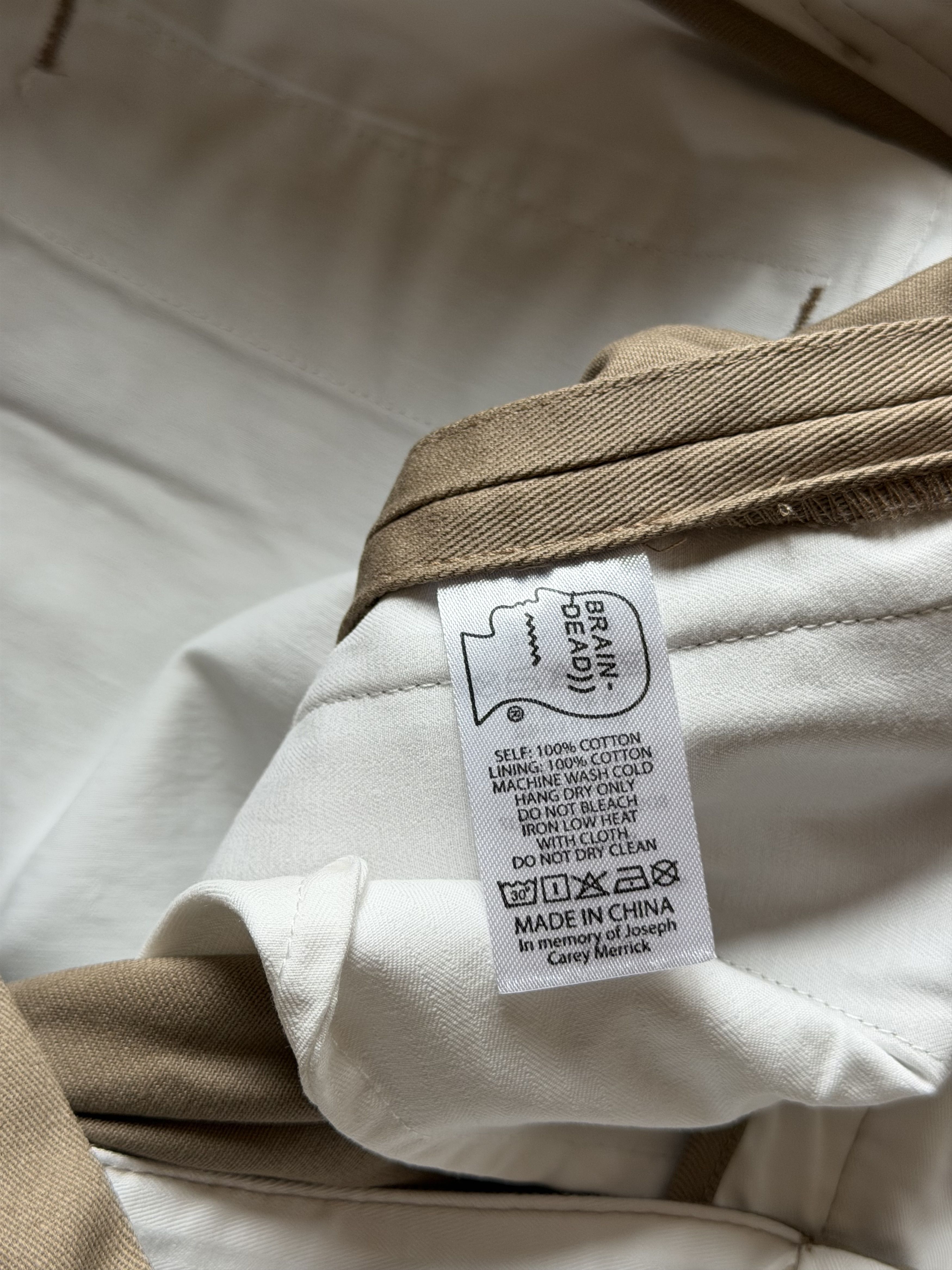 Brain Dead Brain Dead Brooks Brothers California Pleated Trousers Khaki Size US 34 / EU 50 - 9 Thumbnail