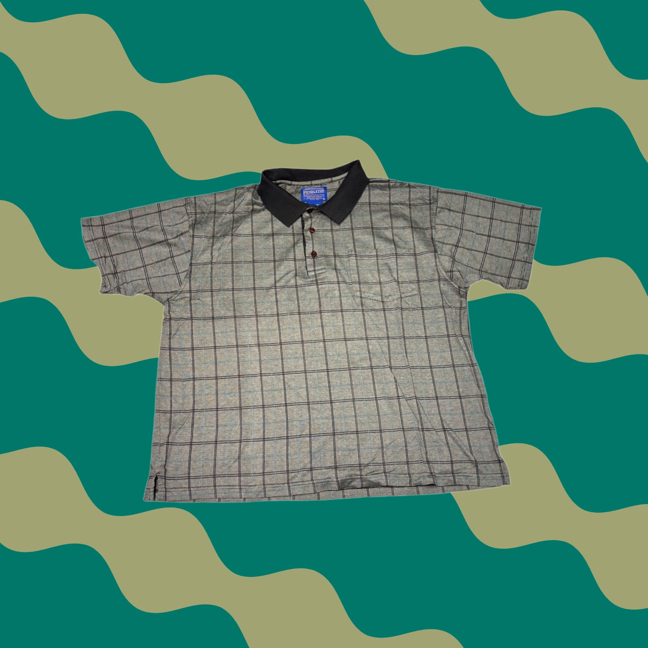 Pendleton Pendleton Mens Plaid Polo Shirt, Large Size, Gray, Regular Fit, Classic Style Size US L / EU 52-54 / 3 - 1 Thumbnail
