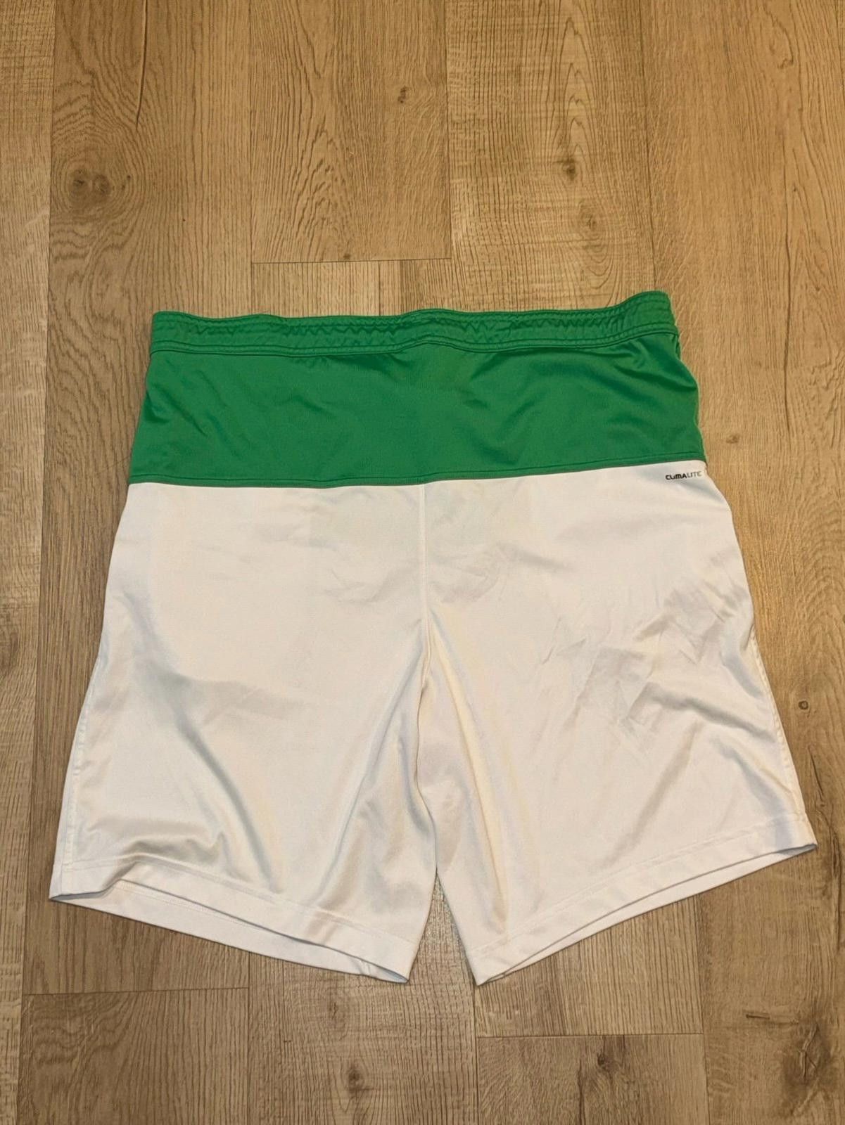 Adidas Adidas Green/White Soccer FC Athletic Shorts Mens MD Rare Size US 32 / EU 48 - 5 Thumbnail