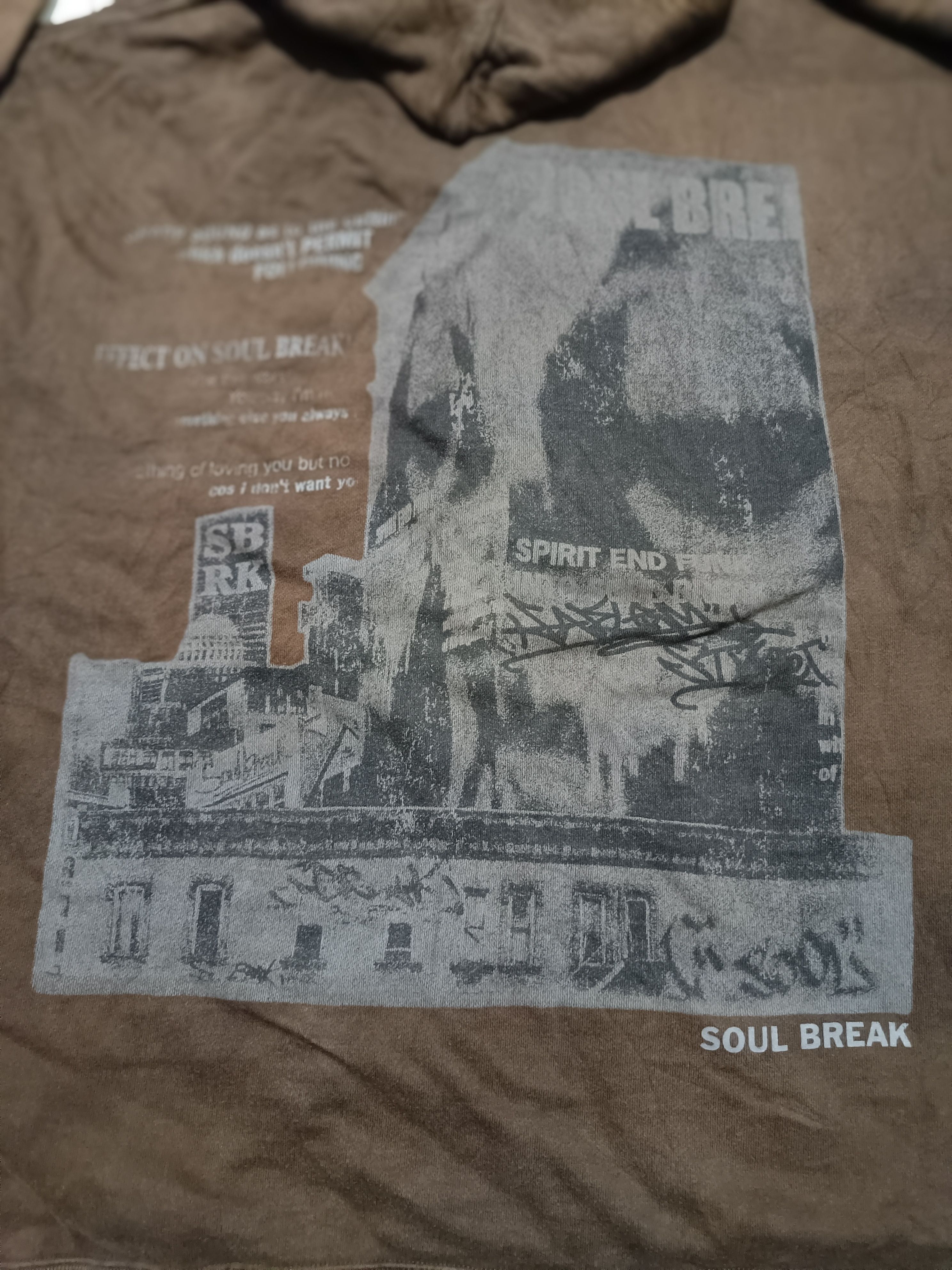 Japanese Brand Vintage SOUL BREAK Distressed Hoodie Poem Cross Chrome Size US XXL / EU 58 / 5 - 5 Thumbnail