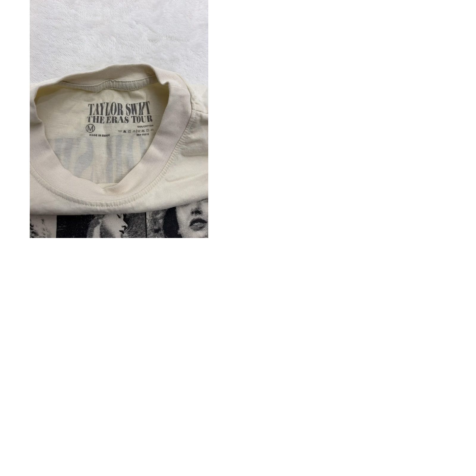 Vintage Taylor Swift Eras Tour Shirt Mens Medium White Tee Graphic Print Concert Dual Sided Crew Neck T-Shirt Size US M / EU 48-50 / 2 - 10 Thumbnail