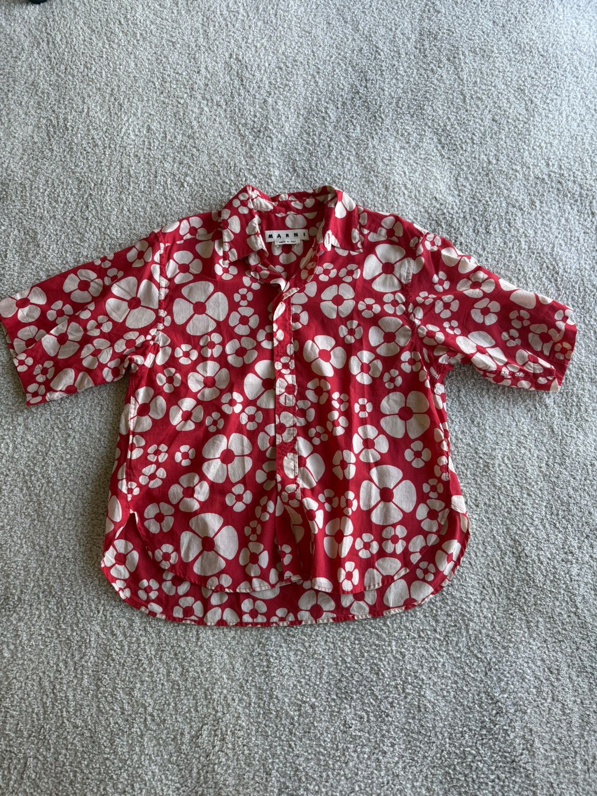 Marni Flower Red Shirt