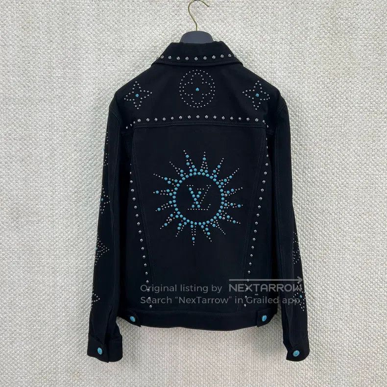 Louis Vuitton Louis Vuitton Turquoise studded denim jacket Size US S / EU 44-46 / 1 - 2 Thumbnail