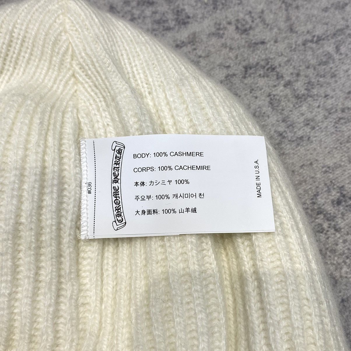 Chrome Hearts Chrome Hearts BIG DADDY cashmere beanie white Size ONE SIZE - 5 Thumbnail