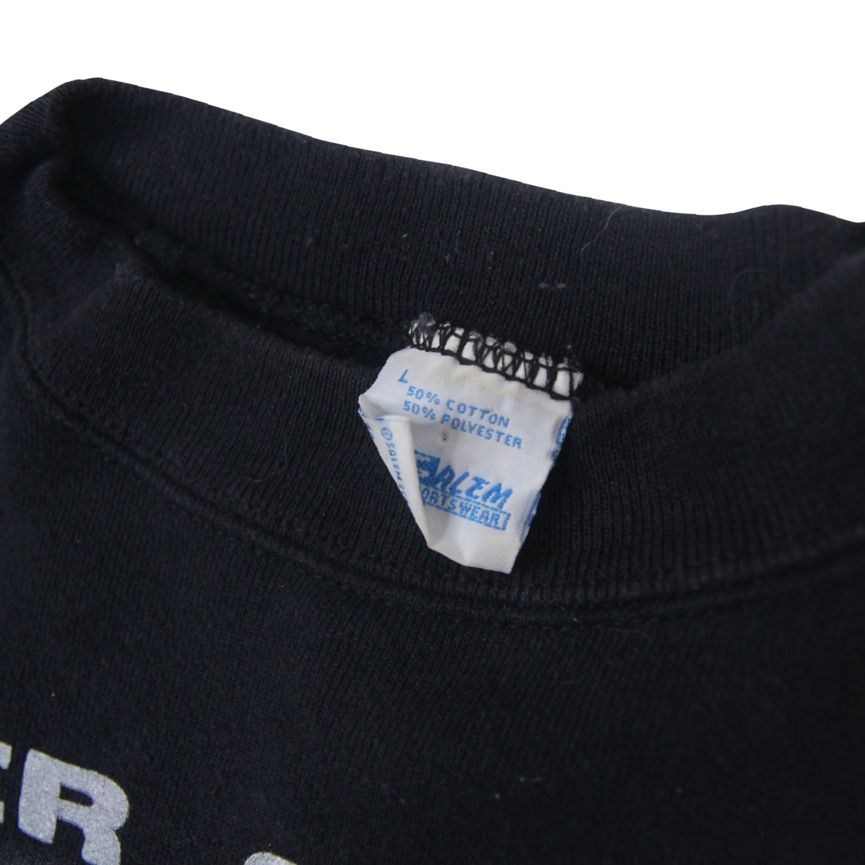 Salem Sportswear VINTAGE Salem Sportswear NFL Raiders Sweatshirt Mens Large Black Spellout Size US L / EU 52-54 / 3 - 5 Thumbnail
