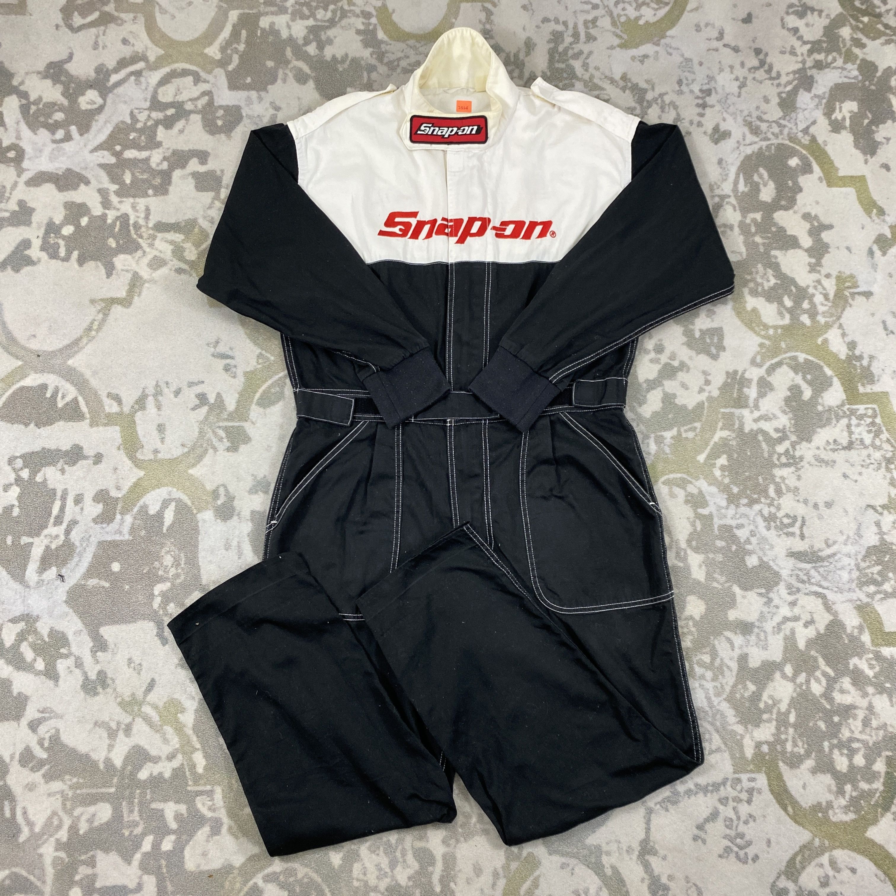 Japanese Brand Vintage Snap-on Mechanics Coveralls Jacket- J526 Size US 35 - 2 Thumbnail