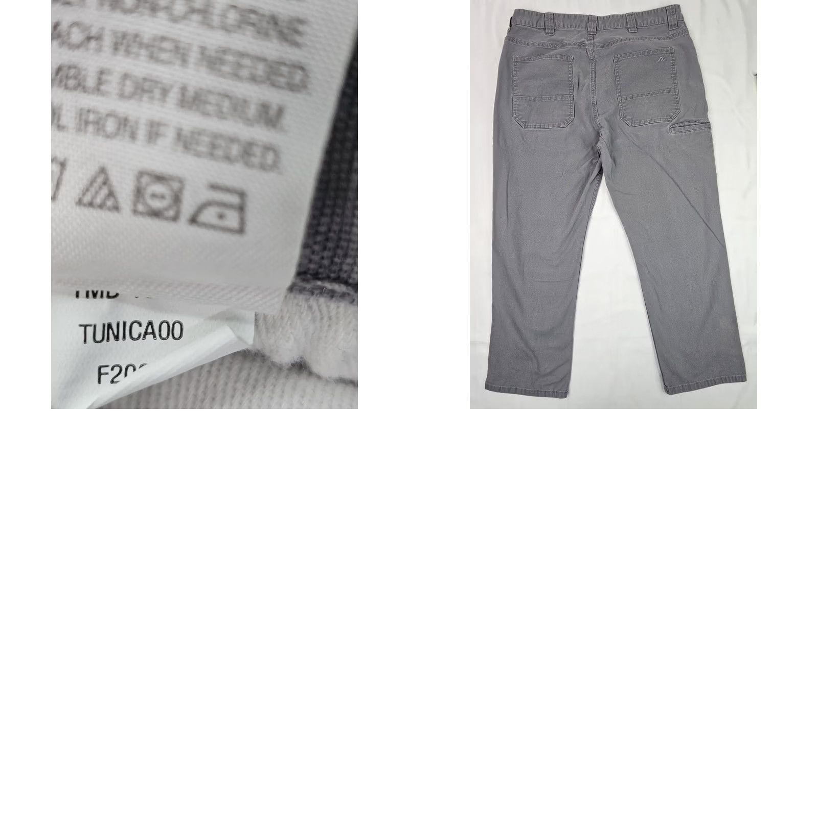 Denime Ridgecut Toughwear Jeans Mens 36x27 Gray Denim Straight Work Cotton Size US 36 / EU 52 - 8 Thumbnail