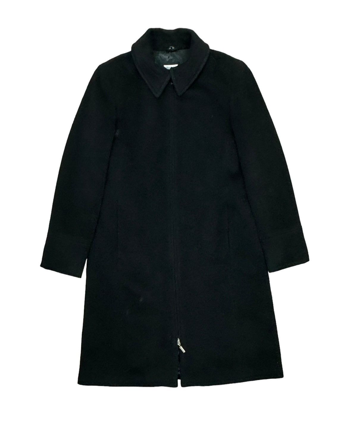 MAX&Co. Max&Co Wool-Angora Zip Coat Leather Trim size IT44 US10 Size M / US 6-8 / IT 42-44 - 10 Thumbnail