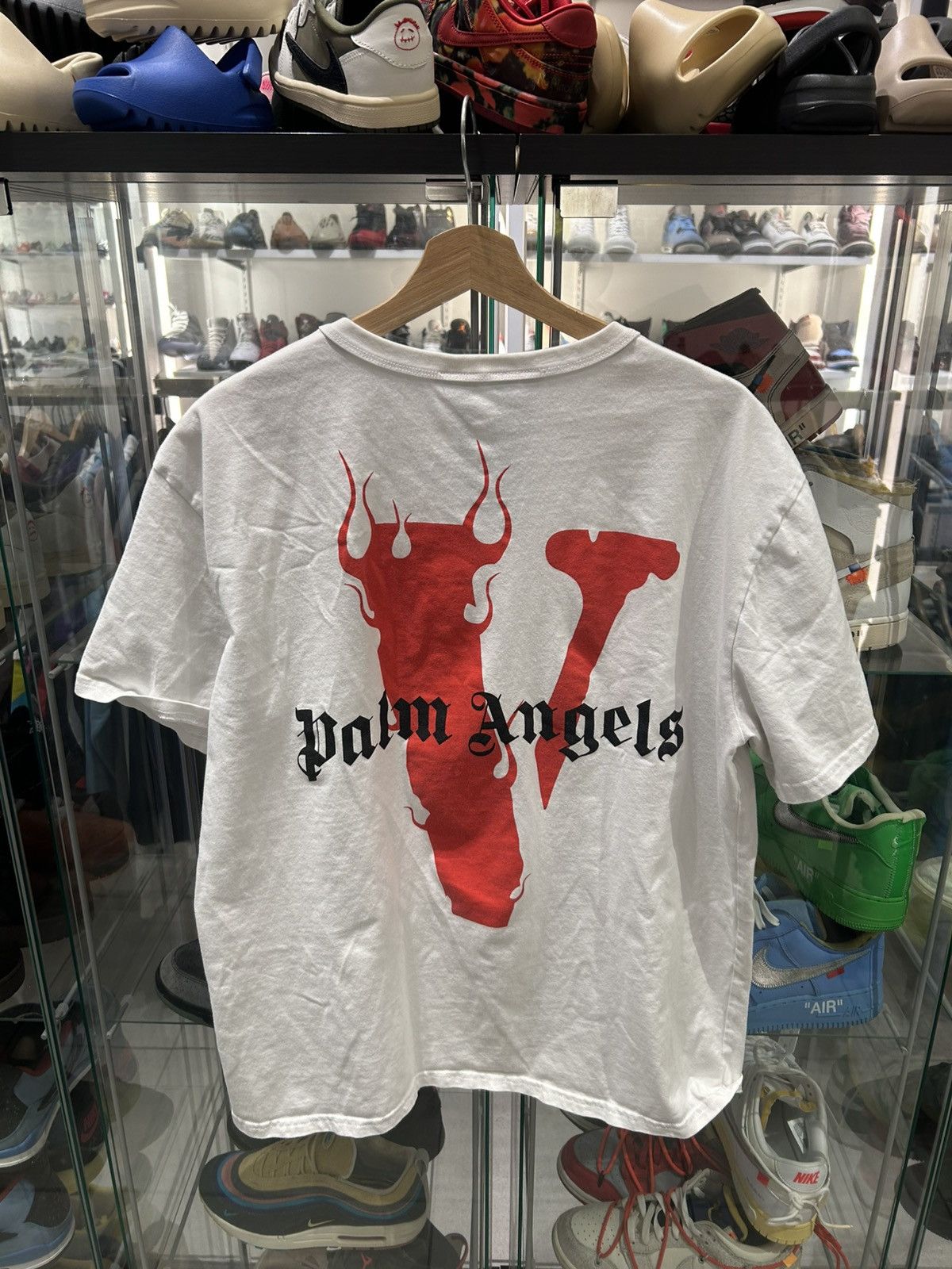 Palm Angels × Vlone VLONE X PALM ANGELS tee white Red Size US L / EU 52-54 / 3 - 3 Thumbnail