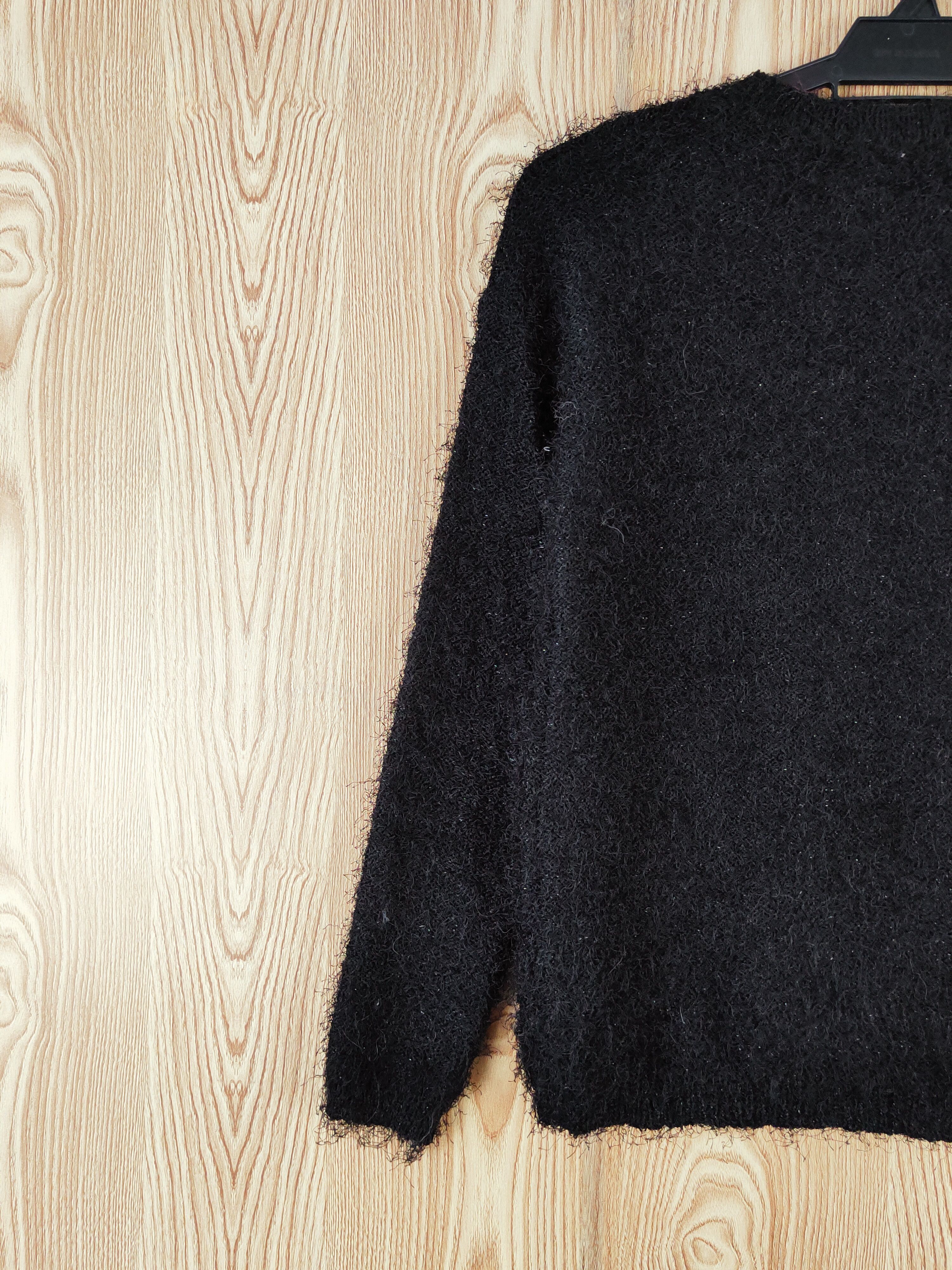 Japanese Brand × Vintage Clovis Black Shag Shaggy Fur Mohair Knitwear #W765 Size XS / US 0-2 / IT 36-38 - 8 Thumbnail