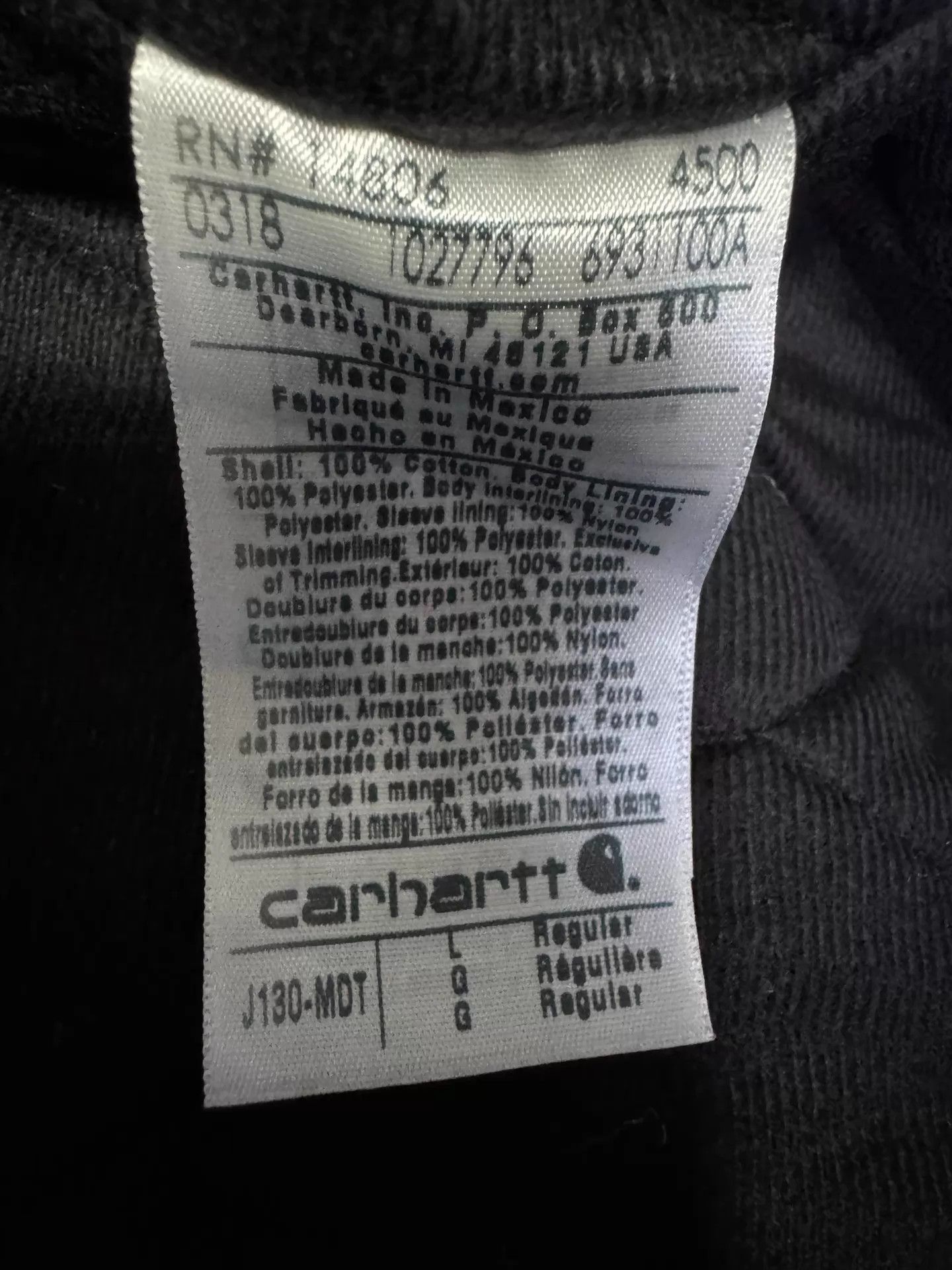 Carhartt Carhartt J130 Vintage Hooded Work Jacket M.Blue L Size US L / EU 52-54 / 3 - 9 Thumbnail