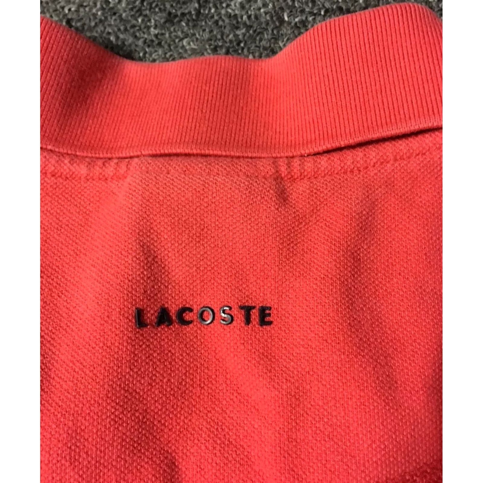 Lacoste VINTAGE Lacoste Polo Shirt Womens Polo Shirt Red 7 XL Nautical 80s 90s USA Alligator Logo Sailing Beach Classic Sports USA Ladies Polo Shirt Red Size M / US 6-8 / IT 42-44 - 7 Thumbnail