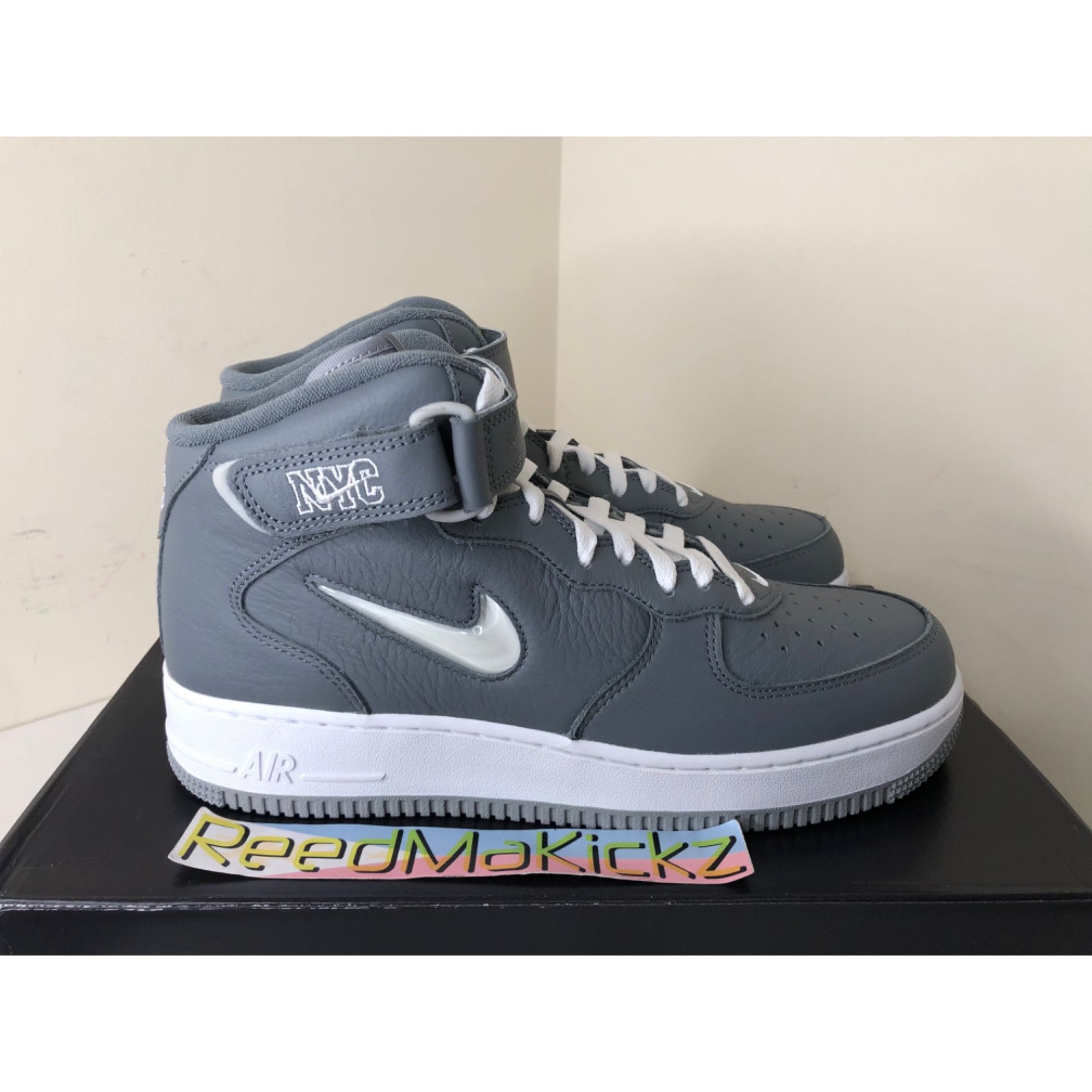 Nike Nike Air Force 1 Mid Jewel NYC Grey WOMENS 6.5us Size US 6.5 / IT 36.5 - 3 Thumbnail
