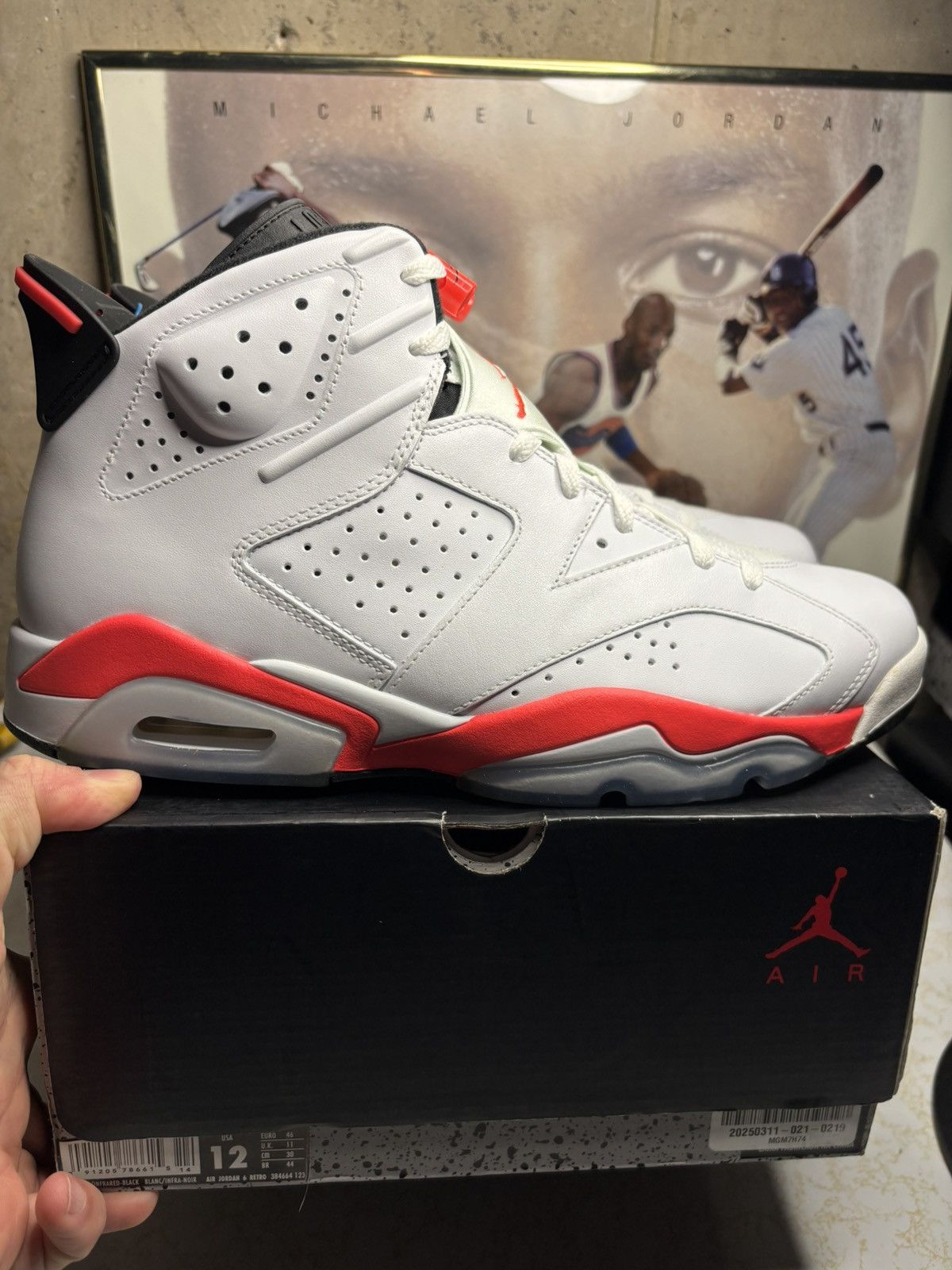 Jordan Brand Air Jordan 6 Retro 2014 when Infrared 2014 Size US 12 / EU 45 - 1 Thumbnail
