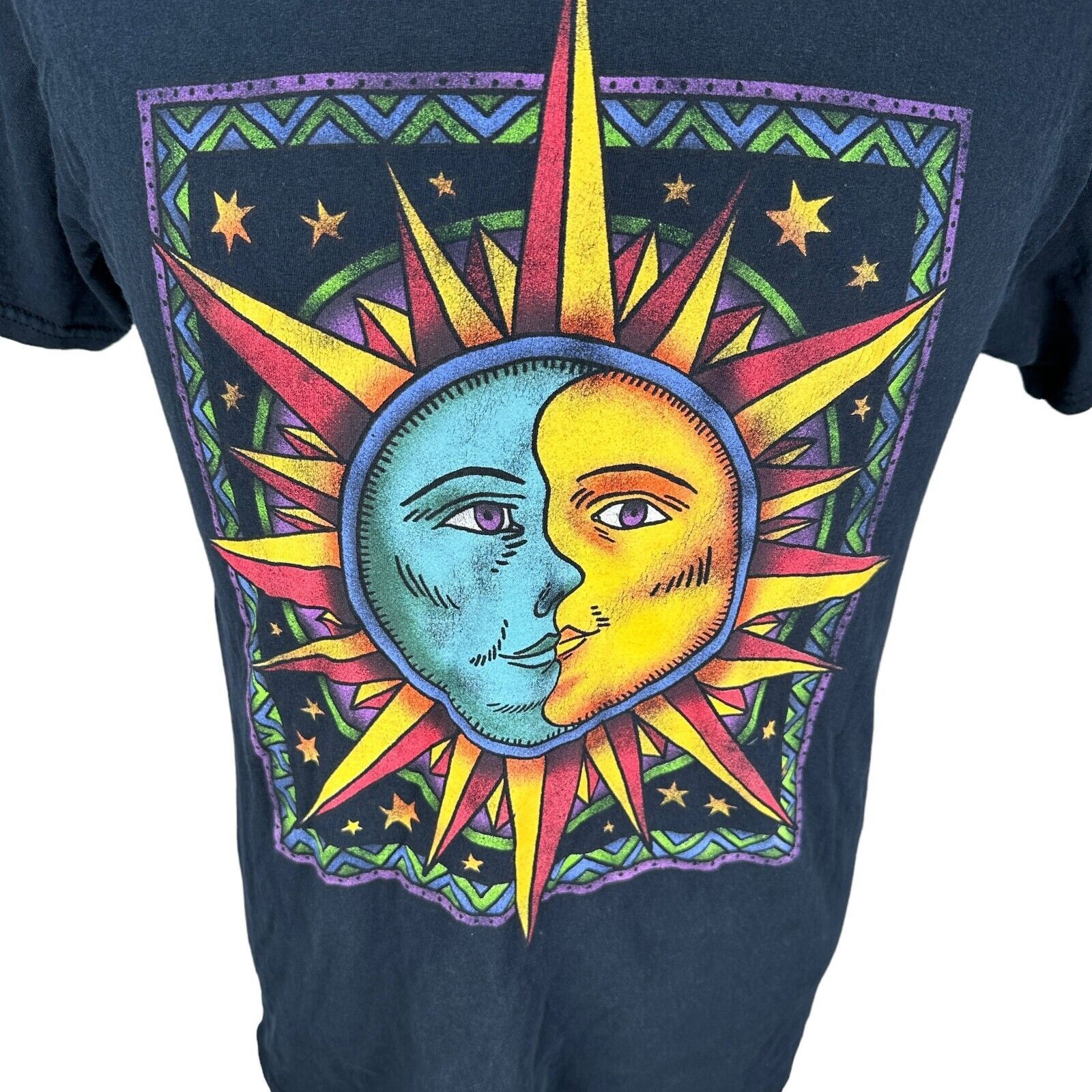 Mad Engine Mad Engine Celestial Sun Moon T-Shirt Men's M Black Graphic Size US M / EU 48-50 / 2 - 2 Thumbnail