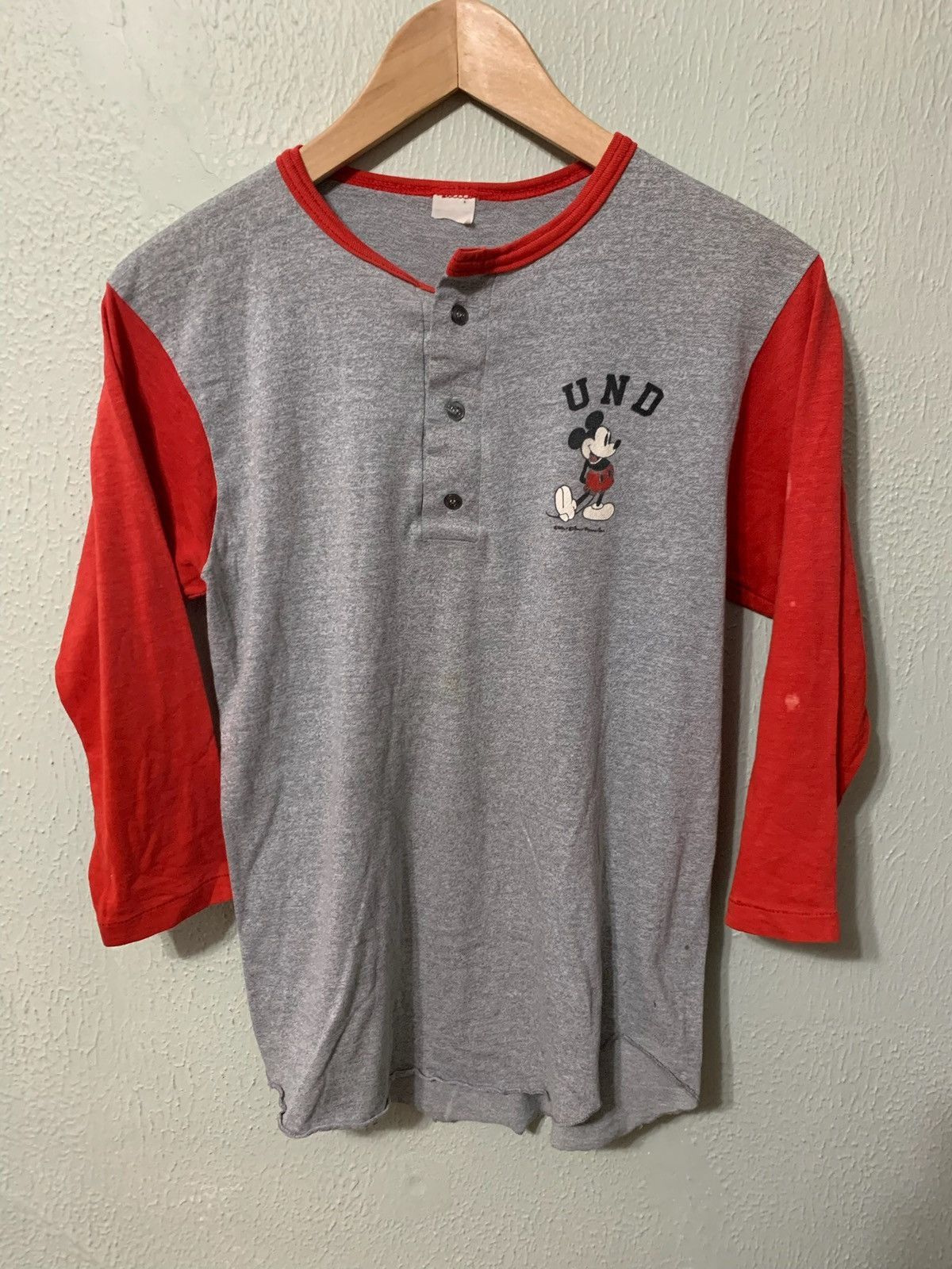 Vintage Vintage 1980s Mickey Mouse Henley Size US S / EU 44-46 / 1 - 1 Thumbnail