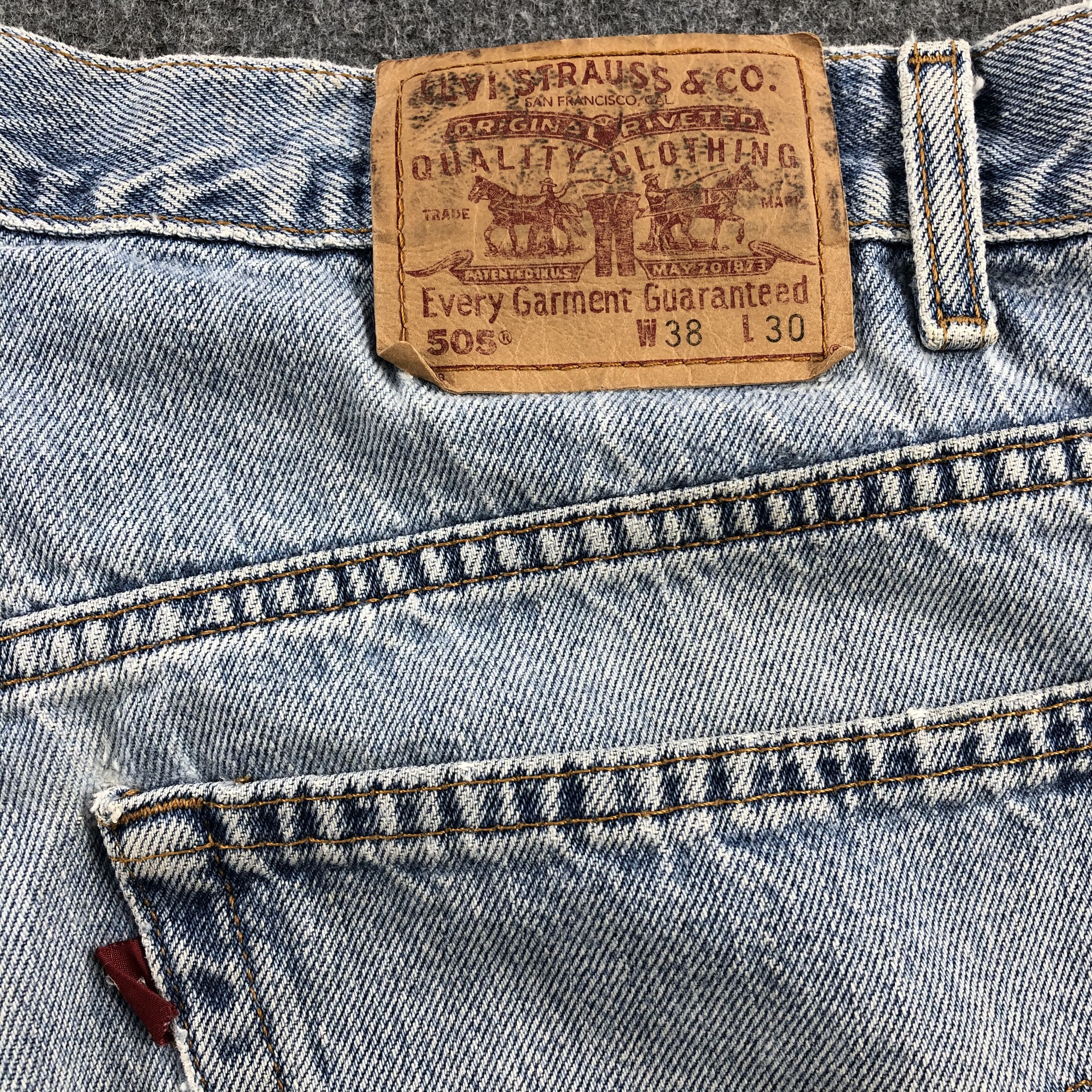 Levi's × Vintage Vintage 90s Light Wash Levis 505 Jeans-JM1287 Size US 36 / EU 52 - 6 Thumbnail
