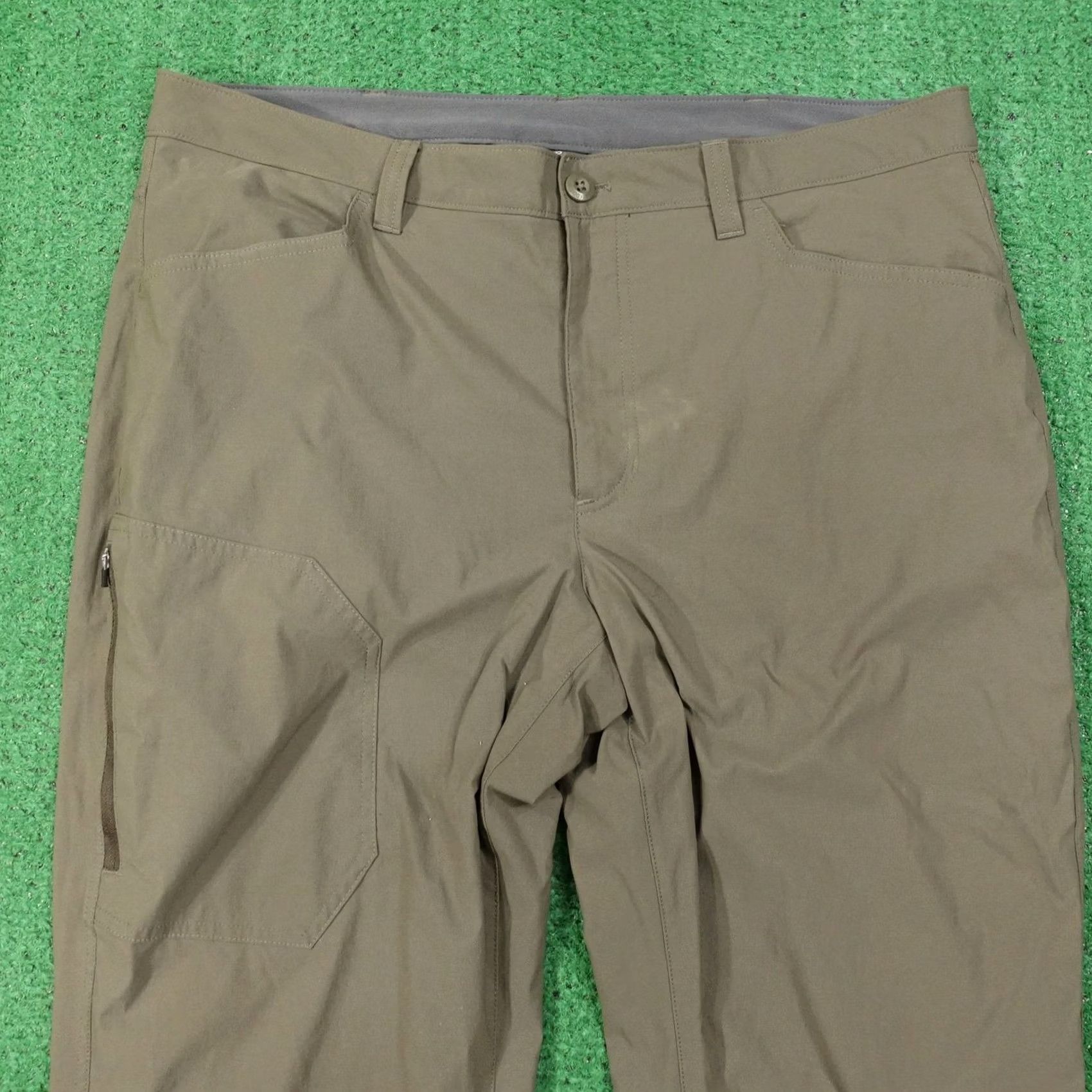 Eddie Bauer Eddie Bauer Mens Pants Green Fleece Lined Cargo Hiking Stretch Nylon 38x30 Size US 38 / EU 54 - 2 Thumbnail