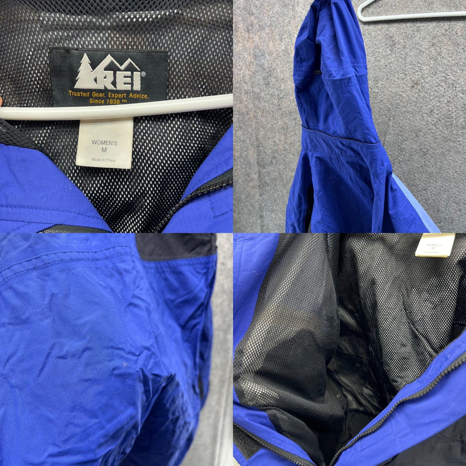 Vintage VINTAGE REI Jacket Women M Blue Black Full Zip Hooded Nylon Snowboarding Ski Windbreaker X-Sale Ladies Winter Fall Spring Womens Size M / US 6-8 / IT 42-44 - 8 Thumbnail