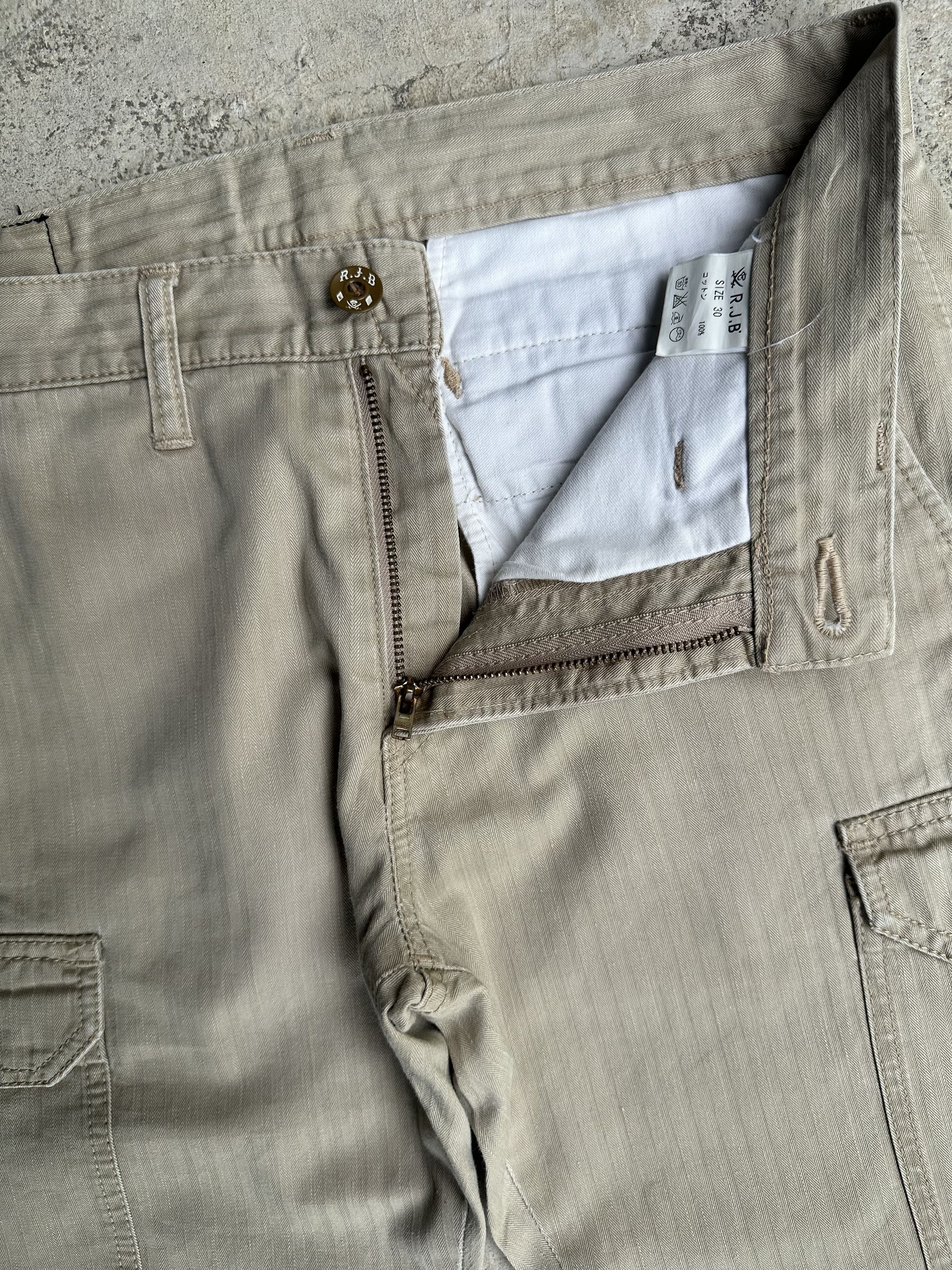 Freewheelers Japanese Brand R.J.B Herringbone Twill Cargo Trousers Pants Size US 30 / EU 46 - 17 Thumbnail