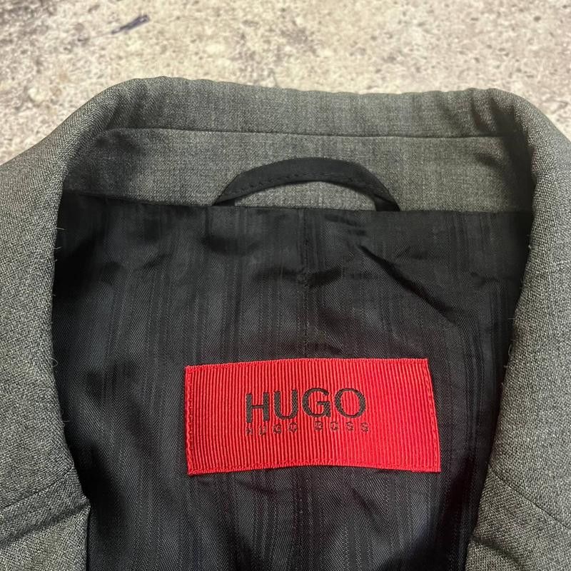 Hugo Boss × Vintage Hugo Boss Men's Wool Classic Gray Blazer Size 36 US 46 EU Size 36R - 6 Thumbnail