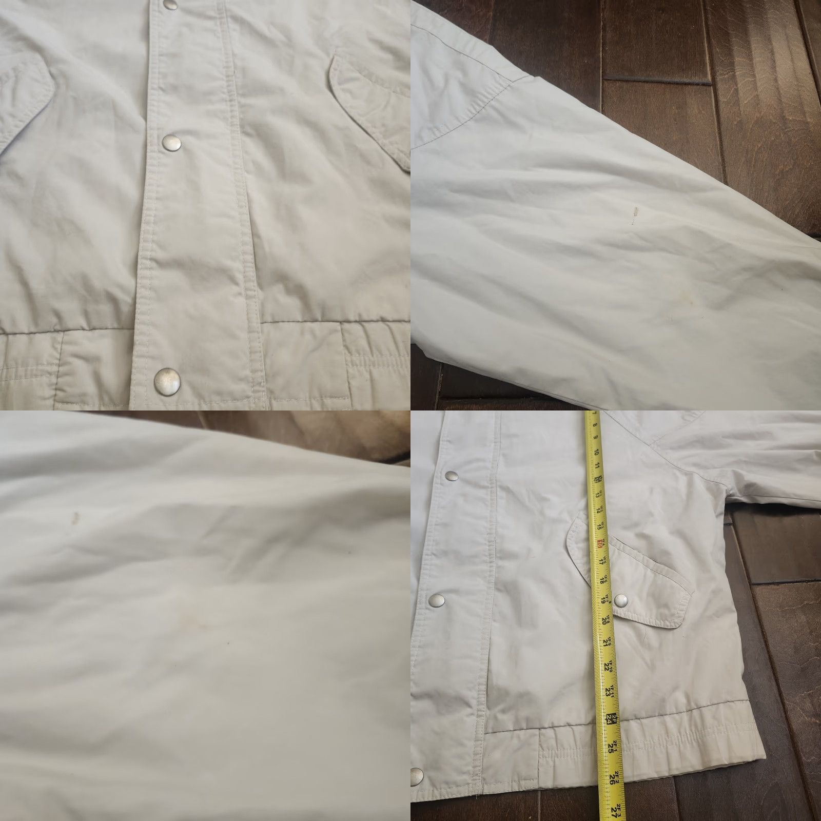 Members Only Members Only Mens Bomber Jacket Size 44 Large Ivory Cream USA Vintage No Stains | Jacket | Polyester | Mens Size US S / EU 44-46 / 1 - 9 Thumbnail