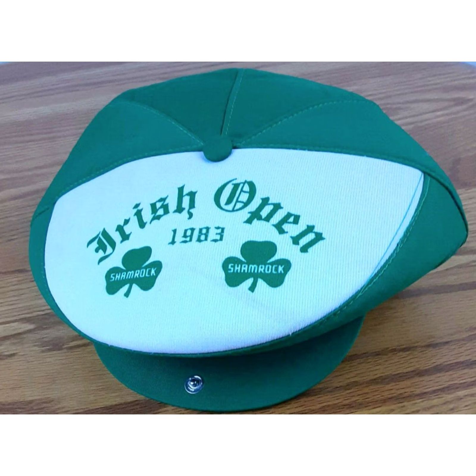 Vintage Vintage Irish Open 1983 Cabbie-Newsboy Golf Snapback Green White Size ONE SIZE - 3 Thumbnail